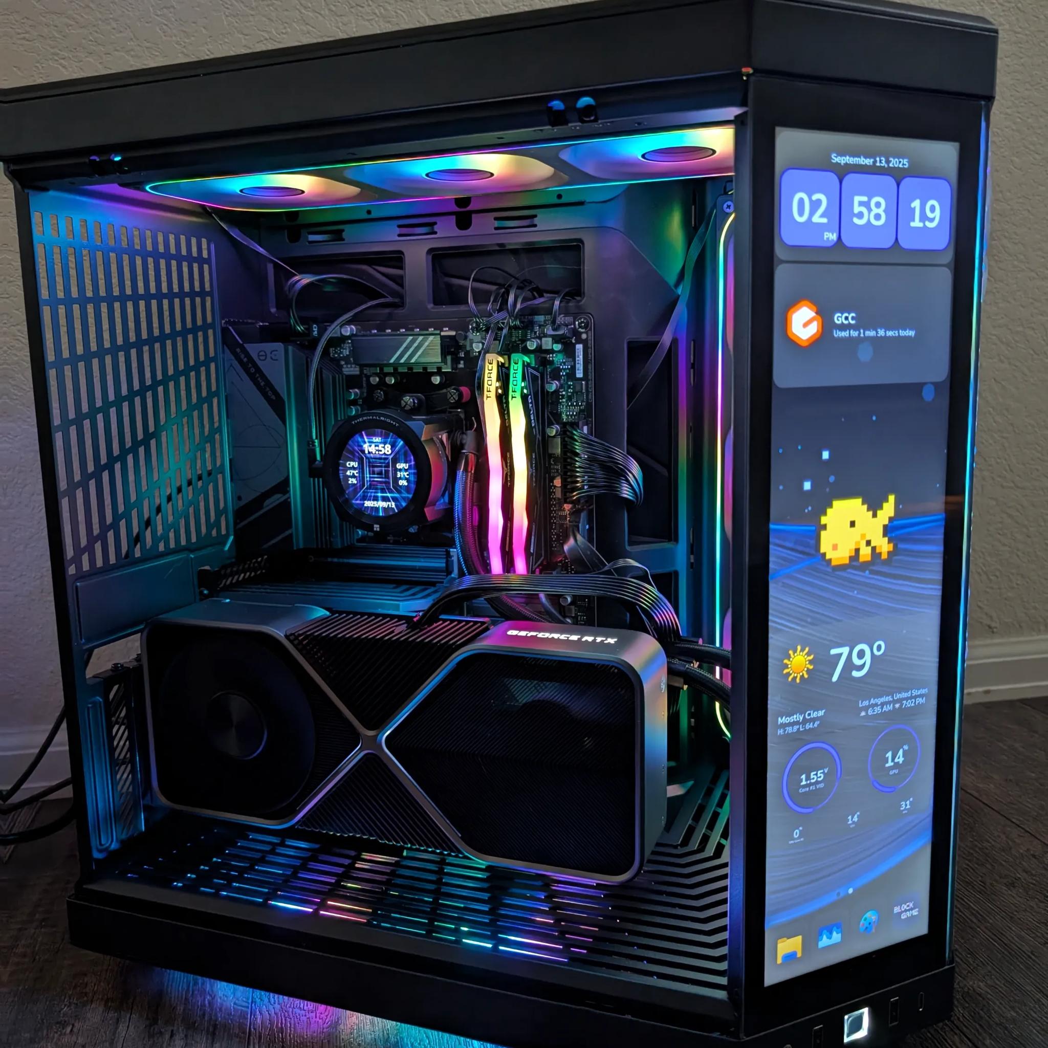 Hyte Y70 Touch with 9900X | RTX 3090 | 32GB DDR5 | 2TB NVME