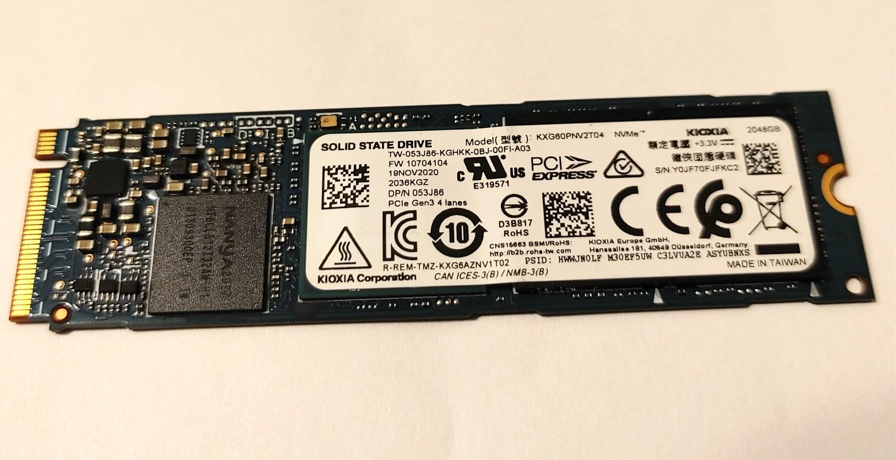 Kioxia XG6-P 2TB 2280 TLC NVME SSD Drive