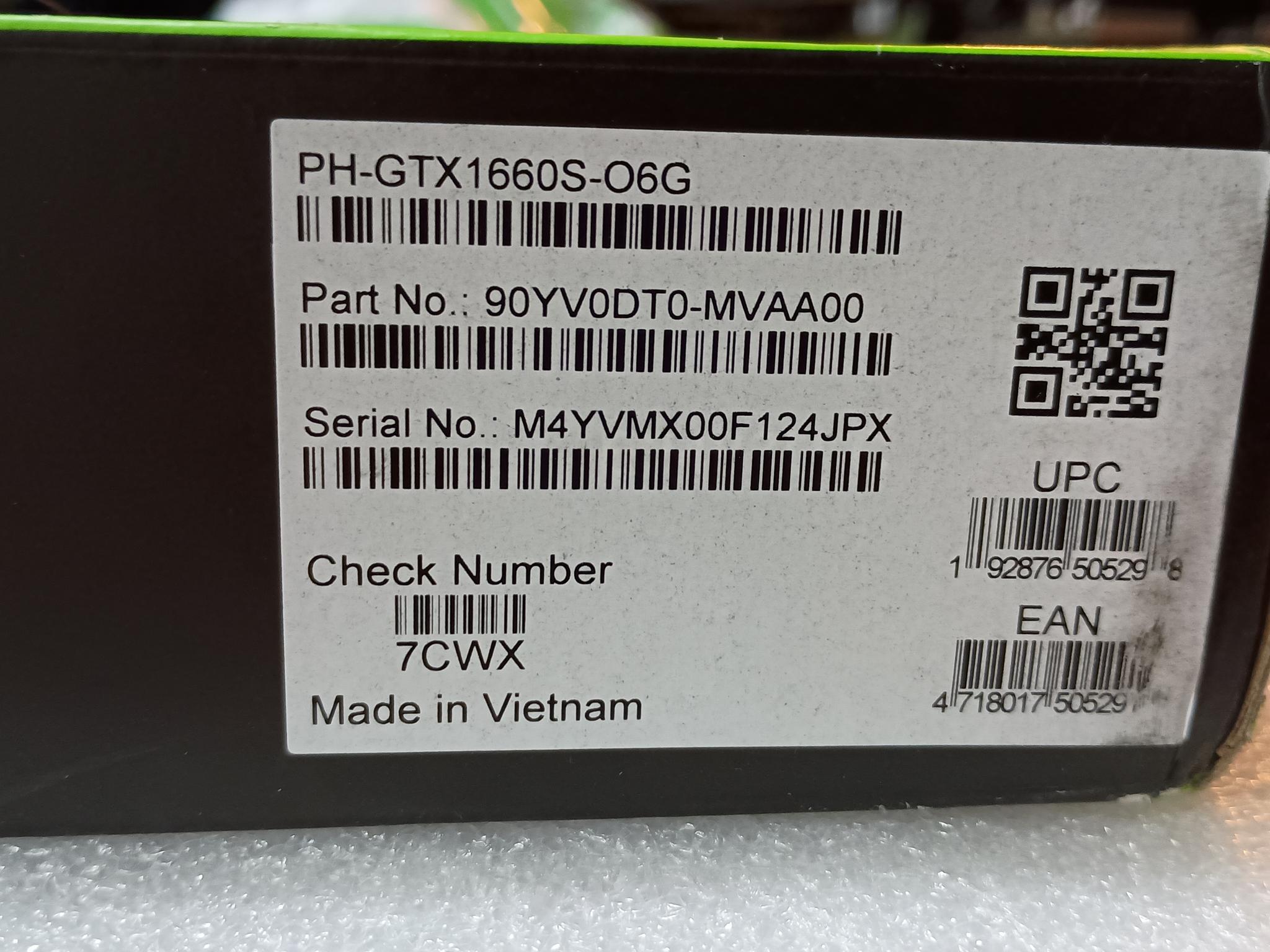 Asus Phoenix OC GeForce GTX 1660 SUPER 6GB
