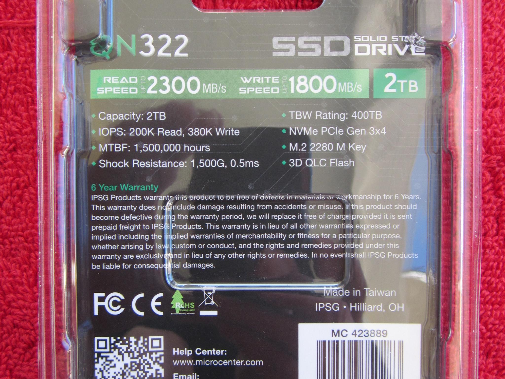 New Sealed Inland QN322 M.2 NVME 2TB SSD