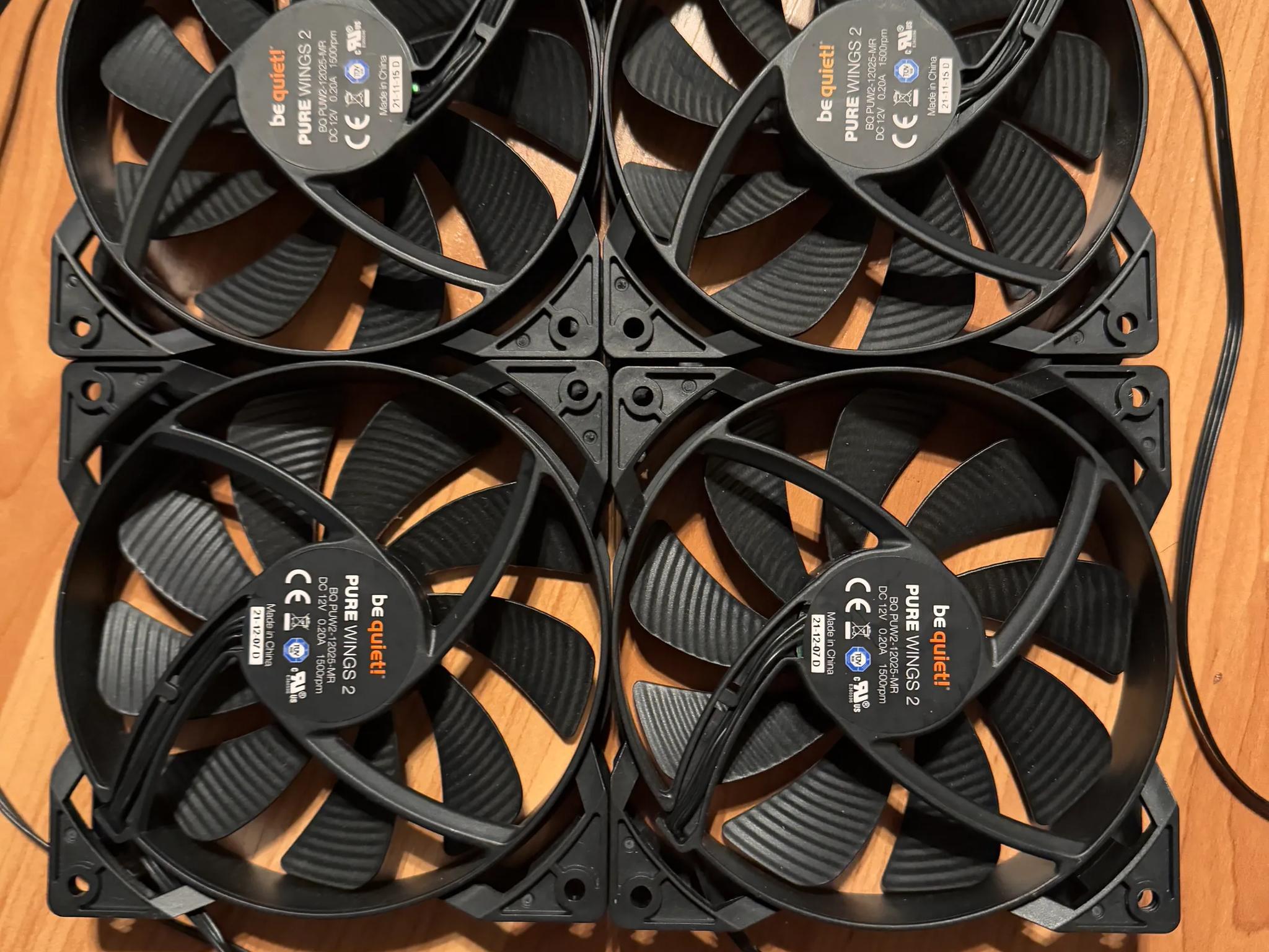 beQuiet! Pure Wings 2 120mm Low-Noise PWM Case Fans (4 fans)