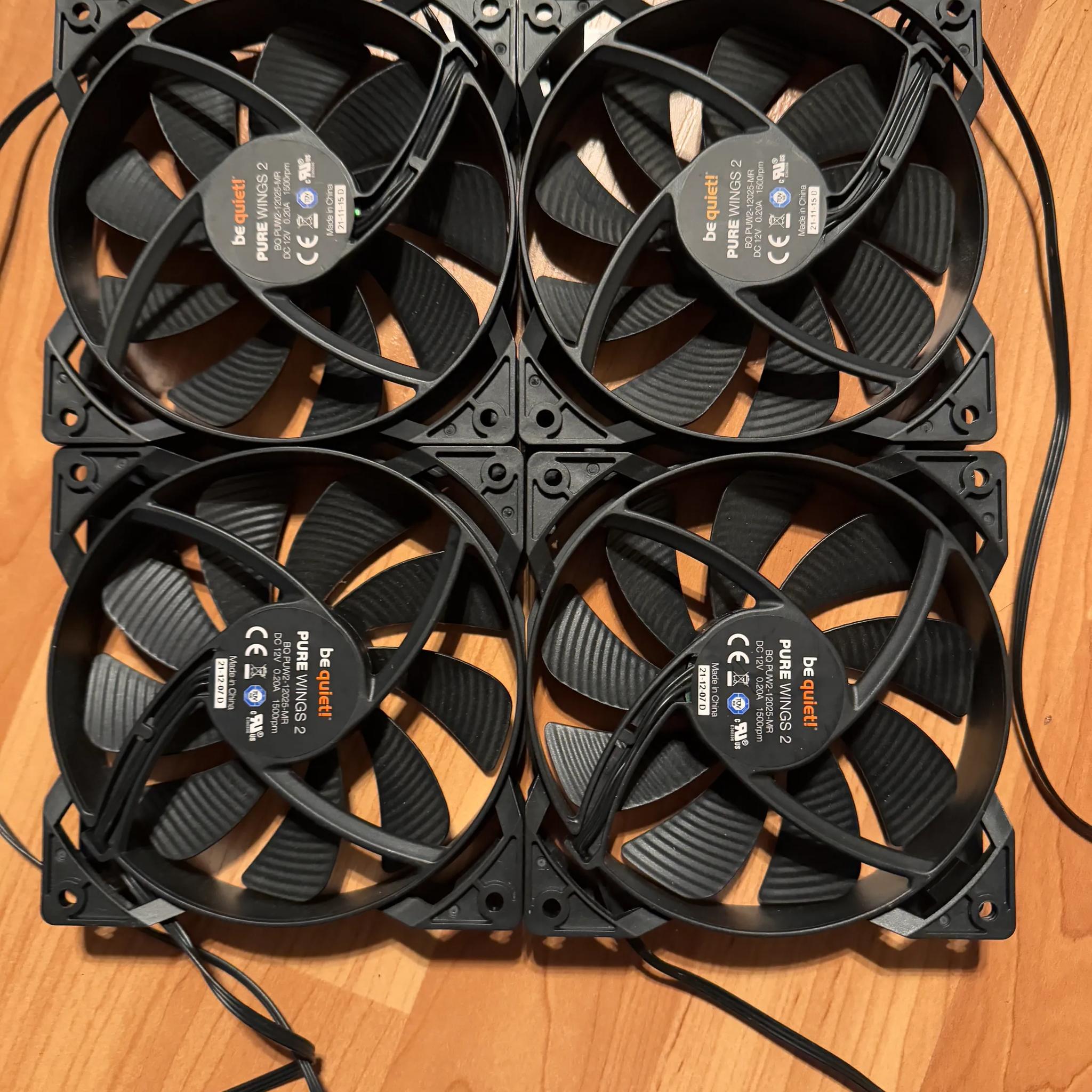 beQuiet! Pure Wings 2 120mm Low-Noise PWM Case Fans (4 fans)