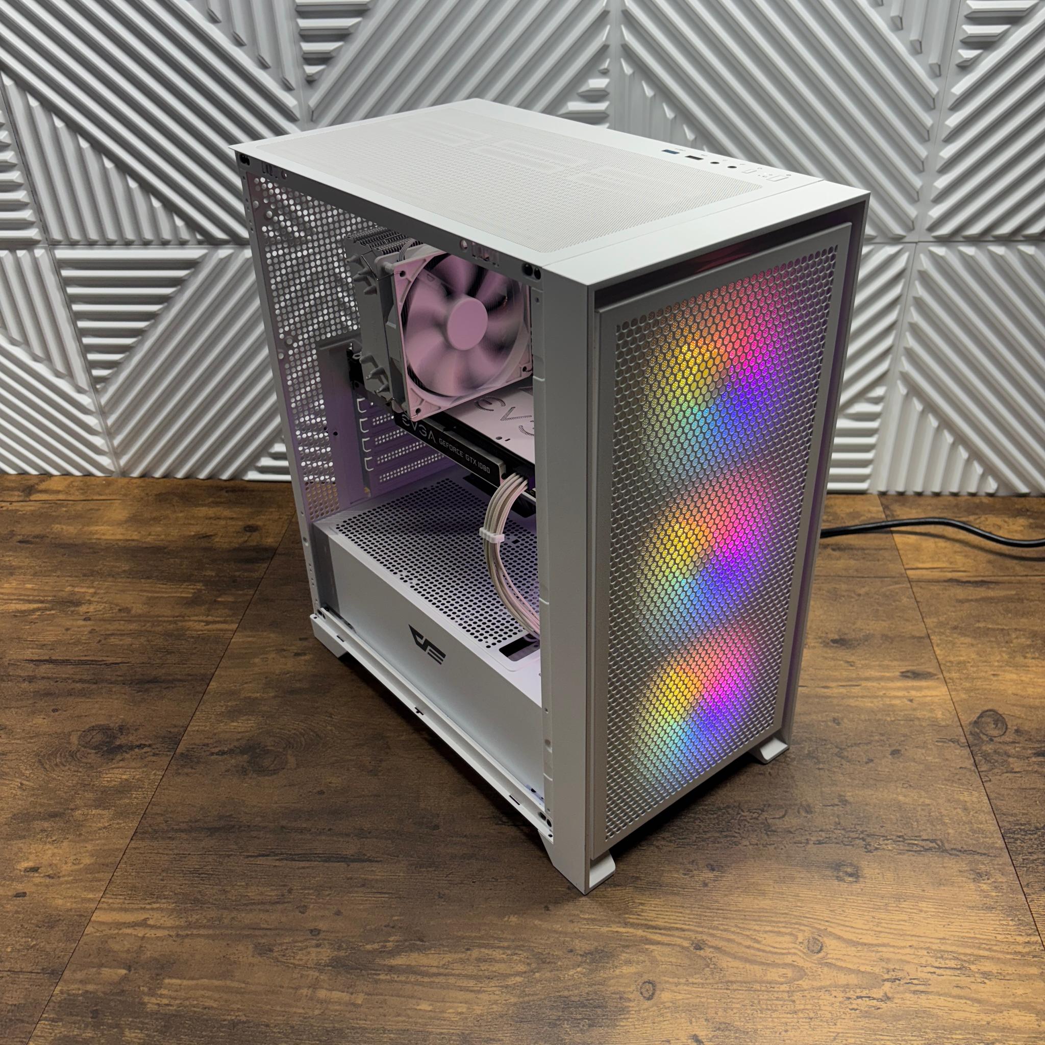 White Gaming PC – i5-12400F | EVGA GTX 1080 SC 8GB | 16GB RAM | 512GB Storage