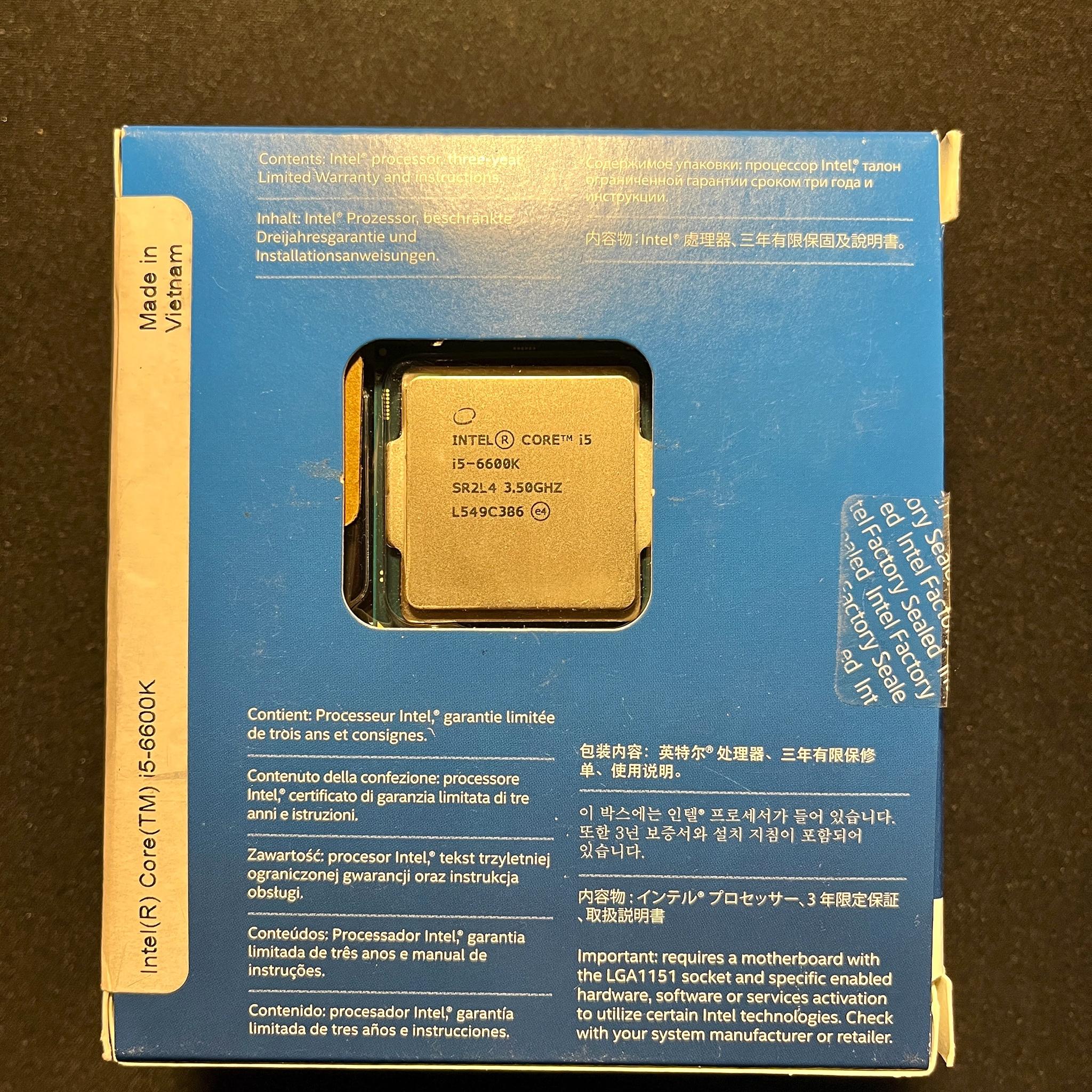 Intel Core i5-6600K 3.5 GHz Quad-Core Processor