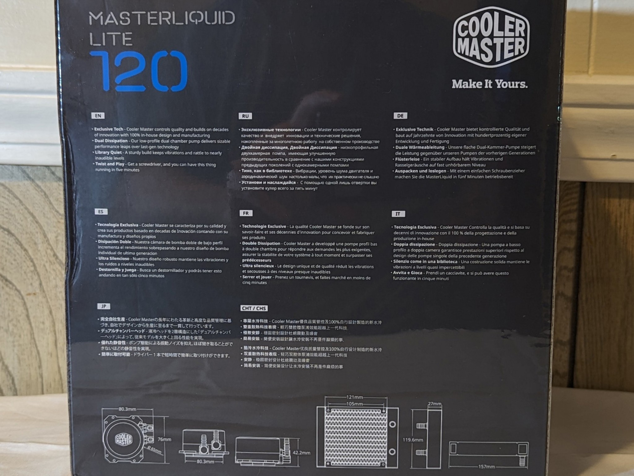 NIB - Cooler Master MasterLiquid Lite 120 AIO CPU cooler + an added CM Sickleflow 120mm PWM ARGB Fan