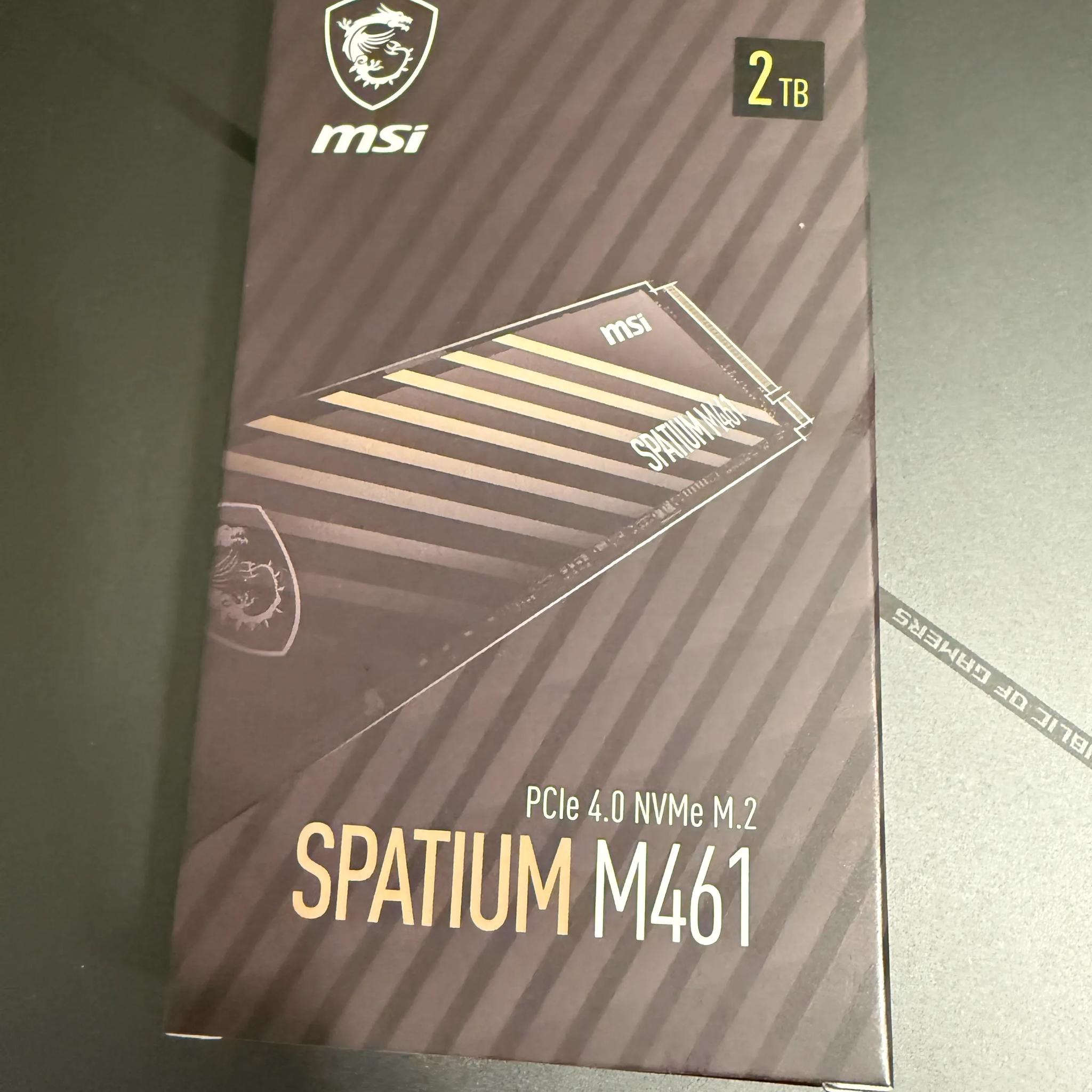 MSI SPATIUM M461 PCIe 4.0 NVMe M.2 2TB SSD