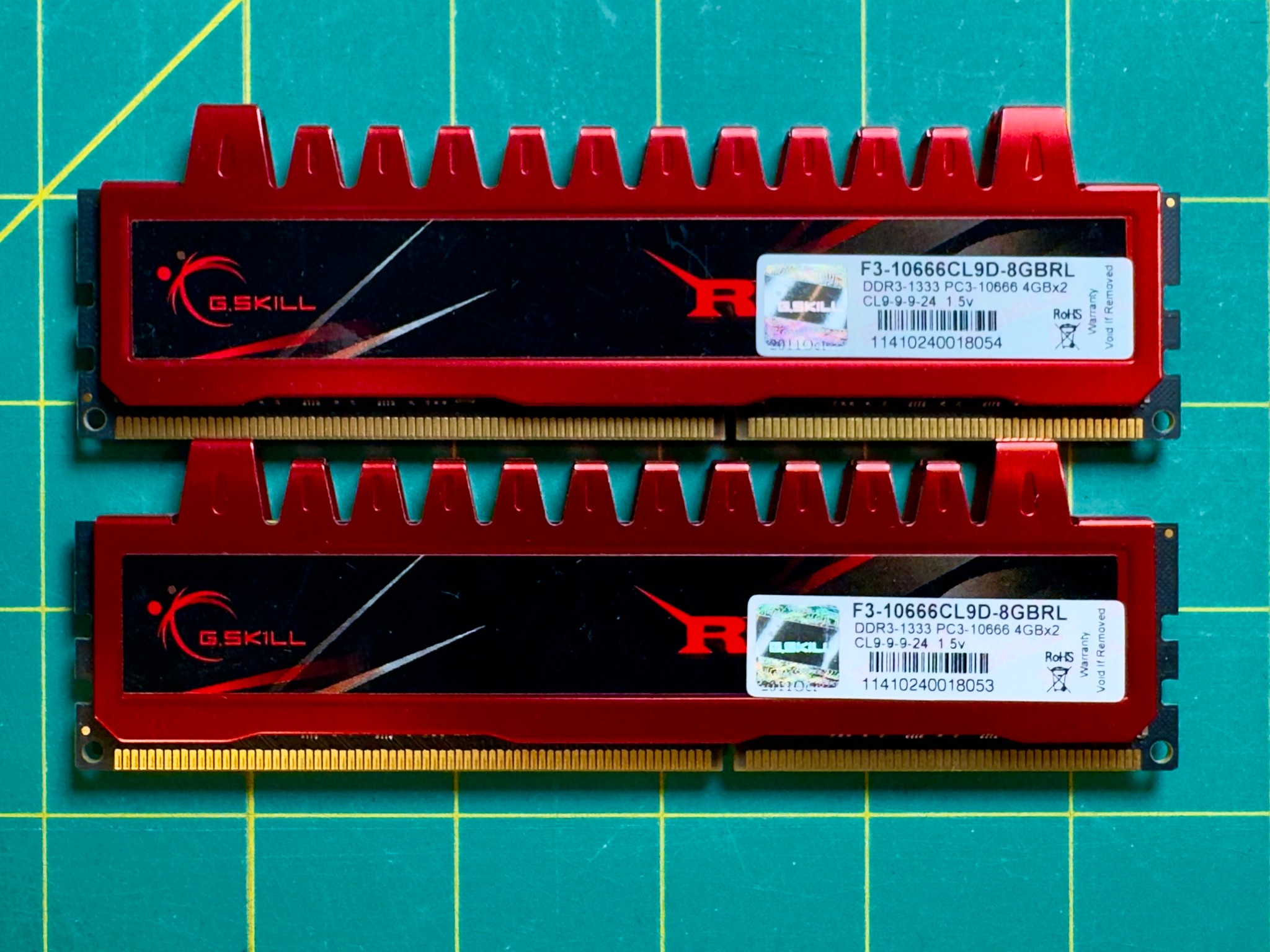 G.Skill Ripjaws X 8GB (2x4GB) DDR3 1333Mhz CL9 RAM Red