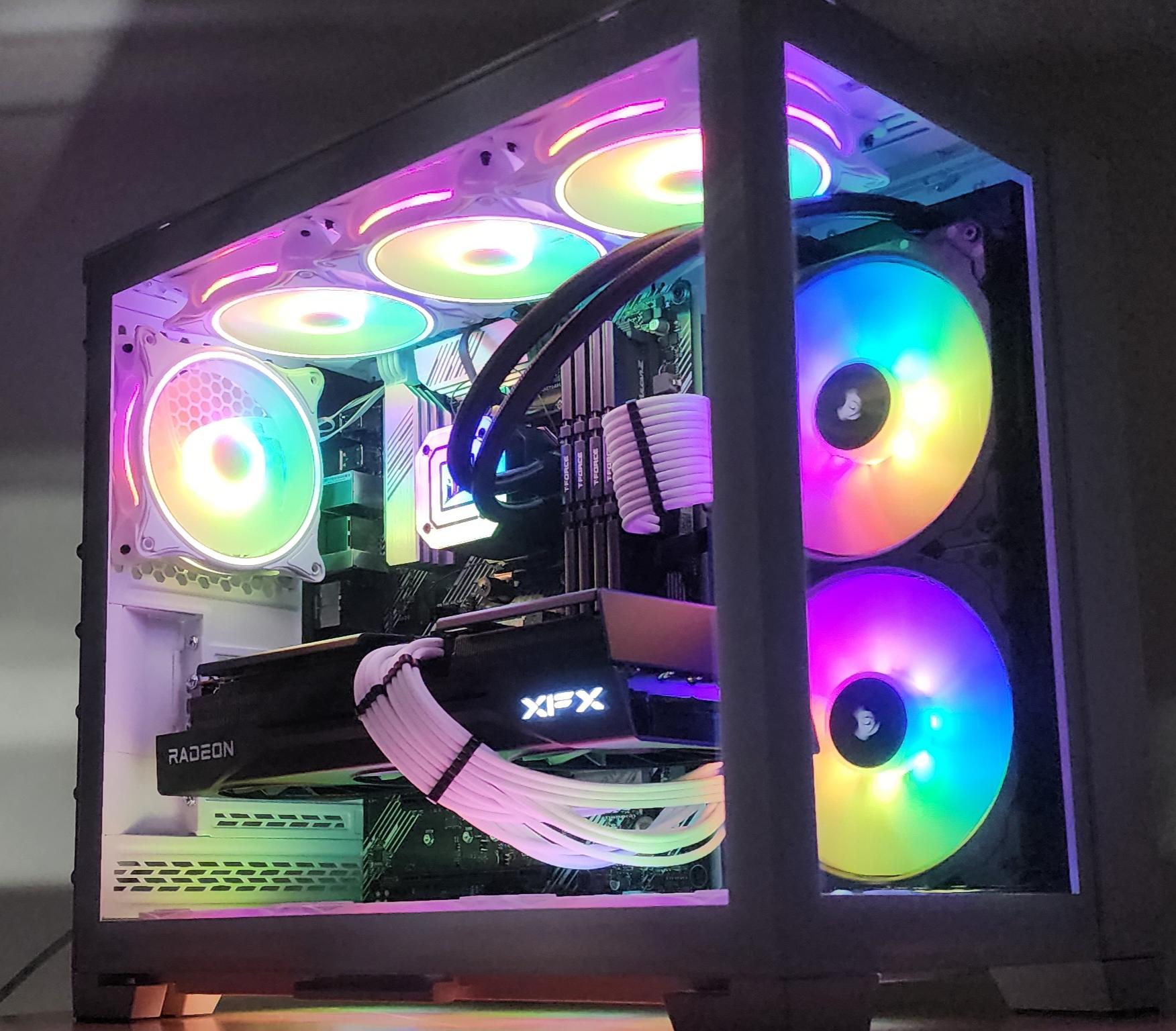 Gaming PC Ryzen 7 5700X3D 32GB RAM 2TB SSD RX 9070 XT 16GB Windows 11 Computer