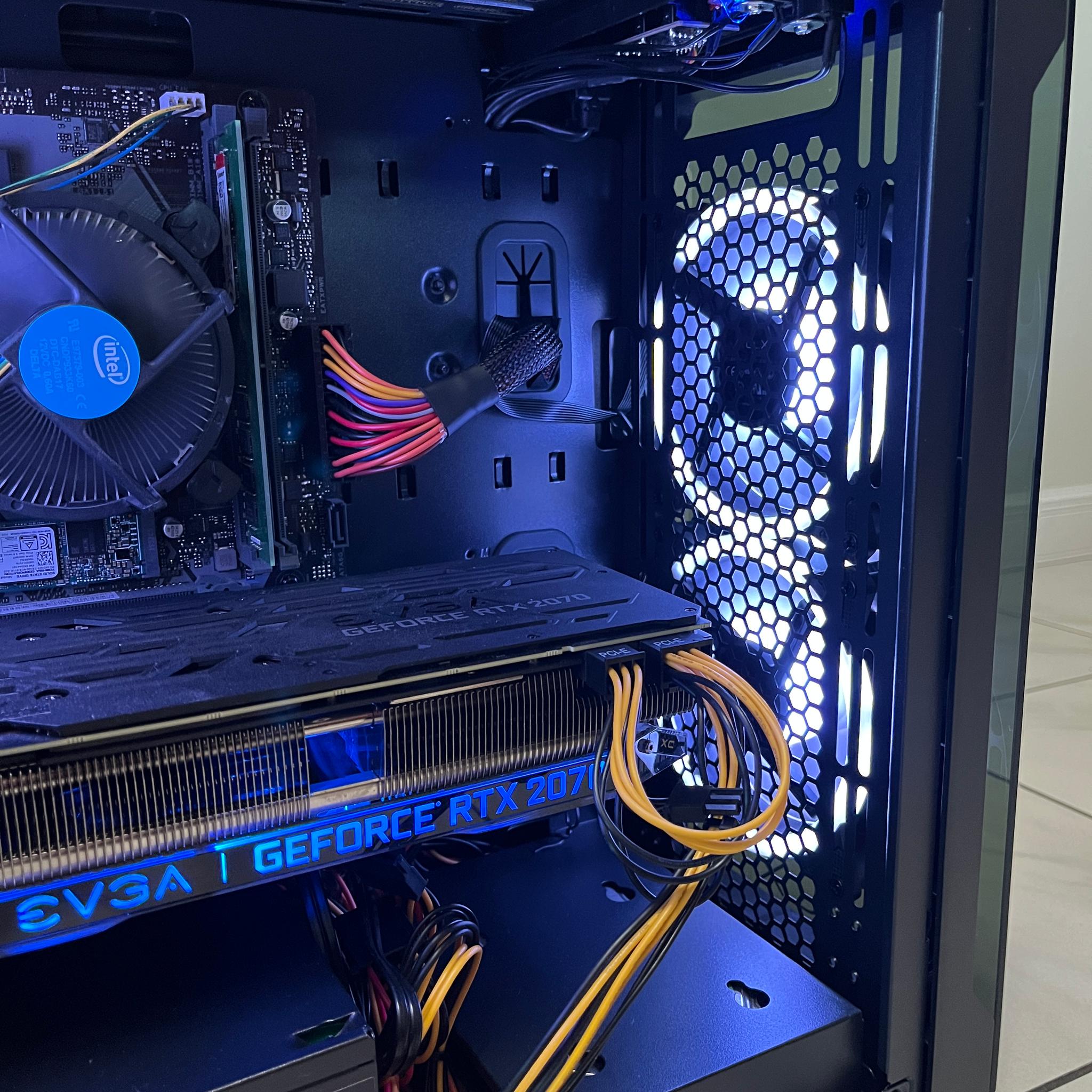 NVIDIA RTX 2070, Intel Core i5-9400, 16GB RAM, 1.2TB Storage, Gaming PC w/ Wi-Fi, BT & RGB Remote