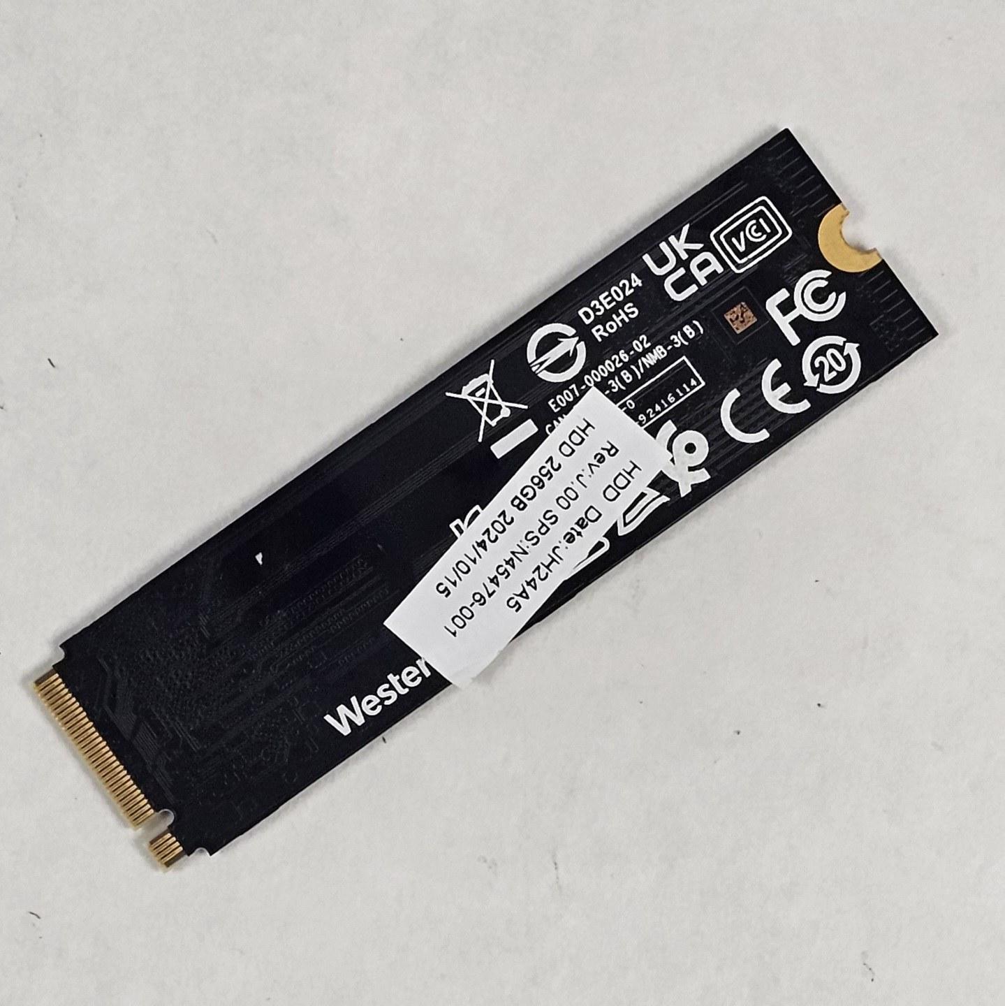 256GB NVMe M.2 SSD WD PC SN740 Gen4