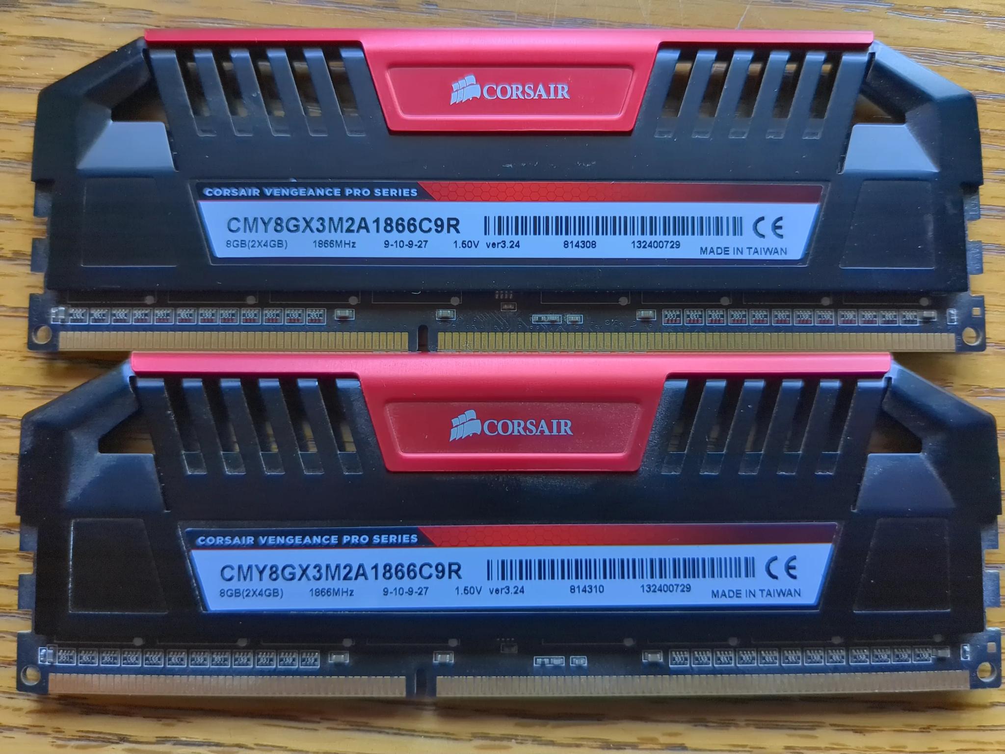 DDR3 8GB (2x4GB) 1866MHz Desktop Memory