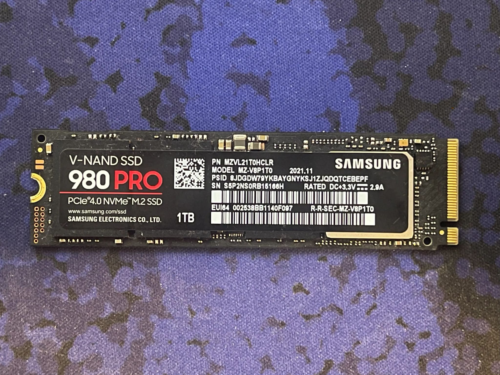⚠️USED LIKE NEW⚠️ Samsung 980 Pro 1 TB M.2-2280 PCIe 4.0 X4 NVME SSD