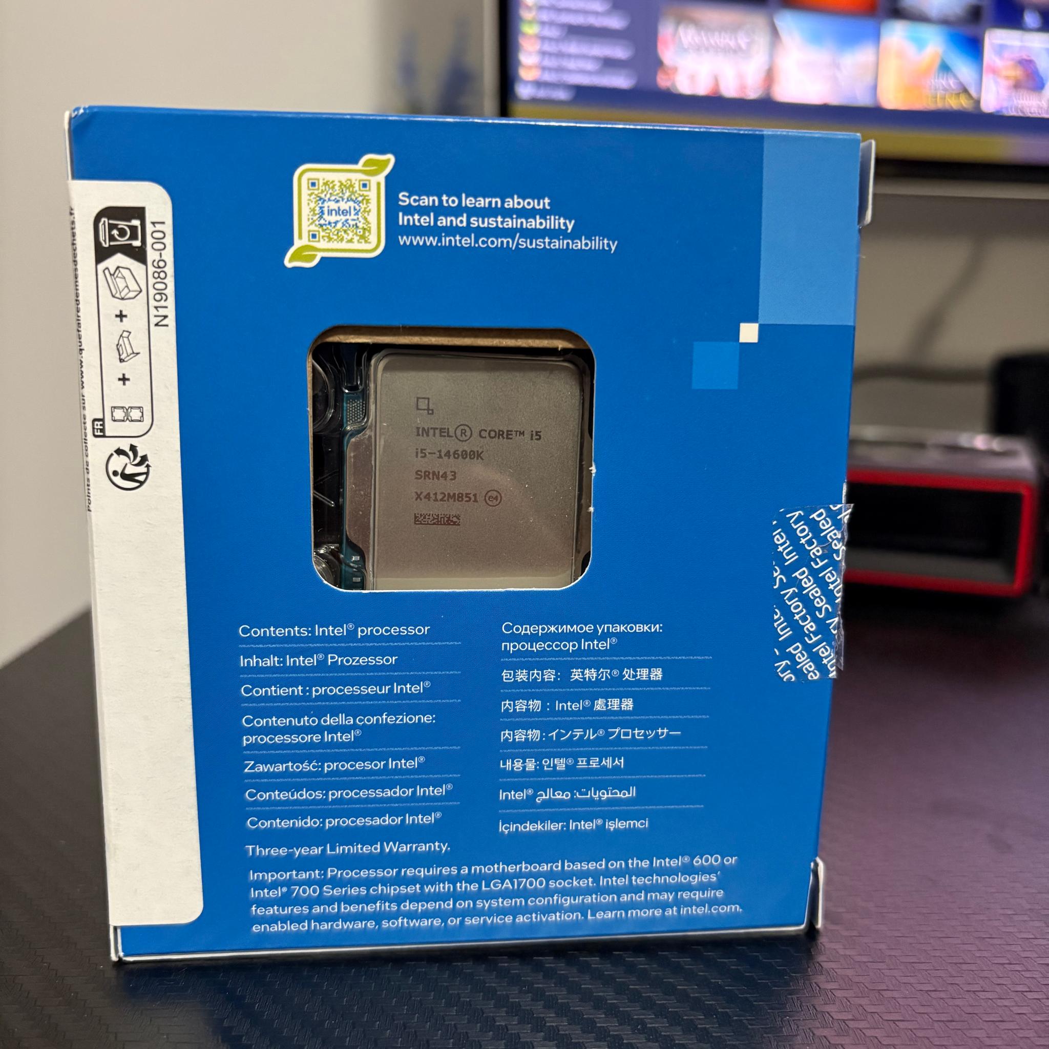 Intel I5 14600k new out of box
