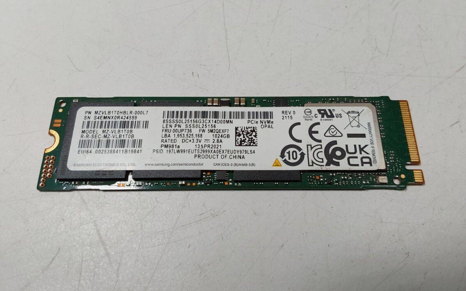 Samsung MZVLB1T0HBLR-000L7 1TB NVMe SSD