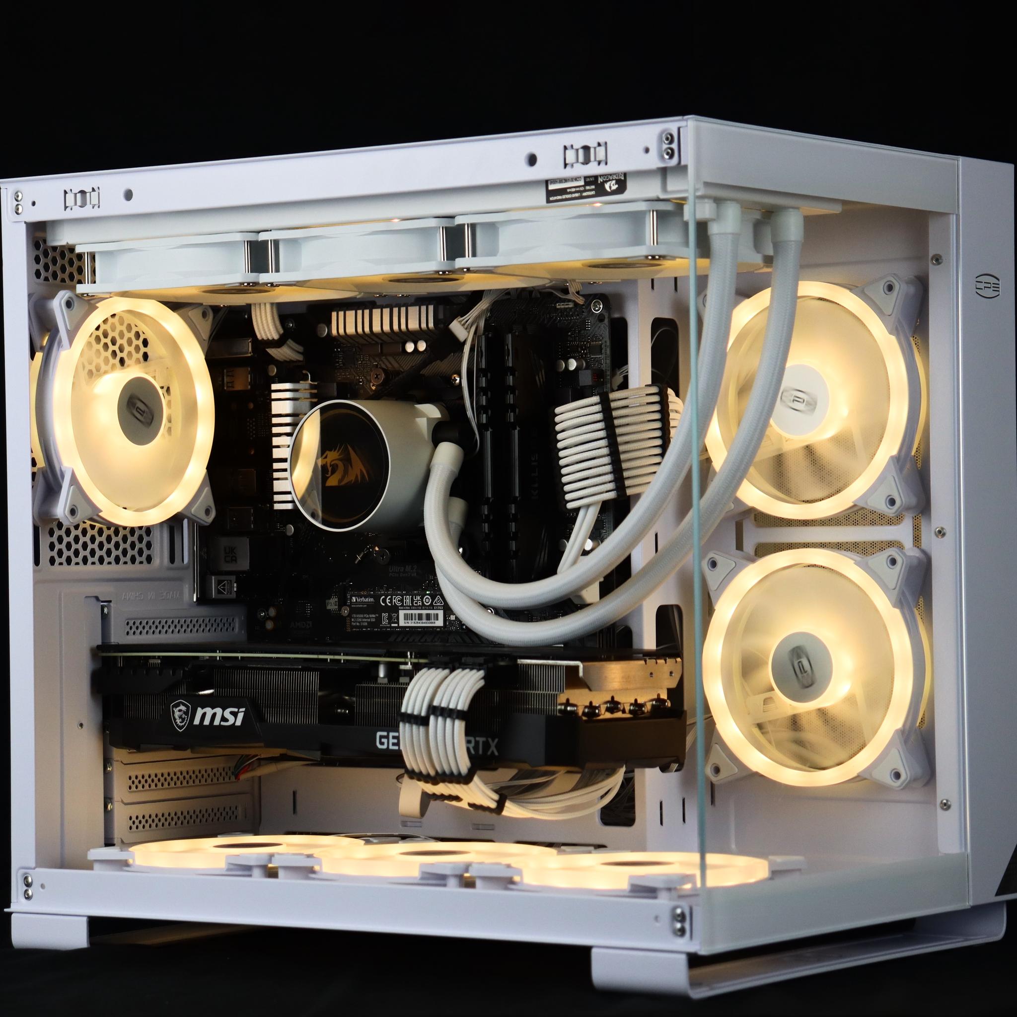 ❄️🧊💎- Whiteout 1440P Gaming PC | RTX 3080, Ryzen 7 5700X, 32GB RAM, 1TB NVMe SSD ❄️🧊💎