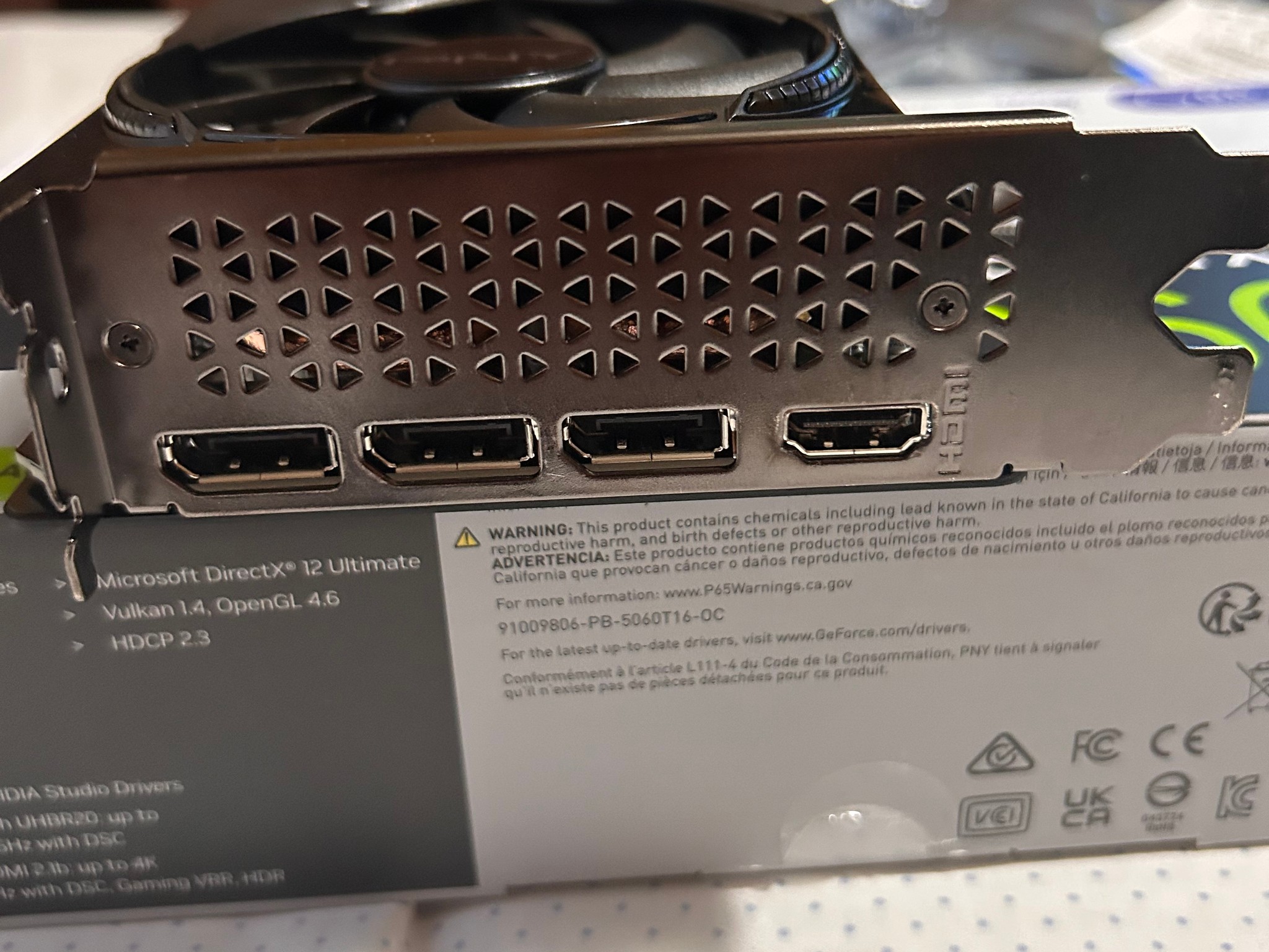 PNY GeForce RTX 5060 TI Overclocked 16 GB GDDR7