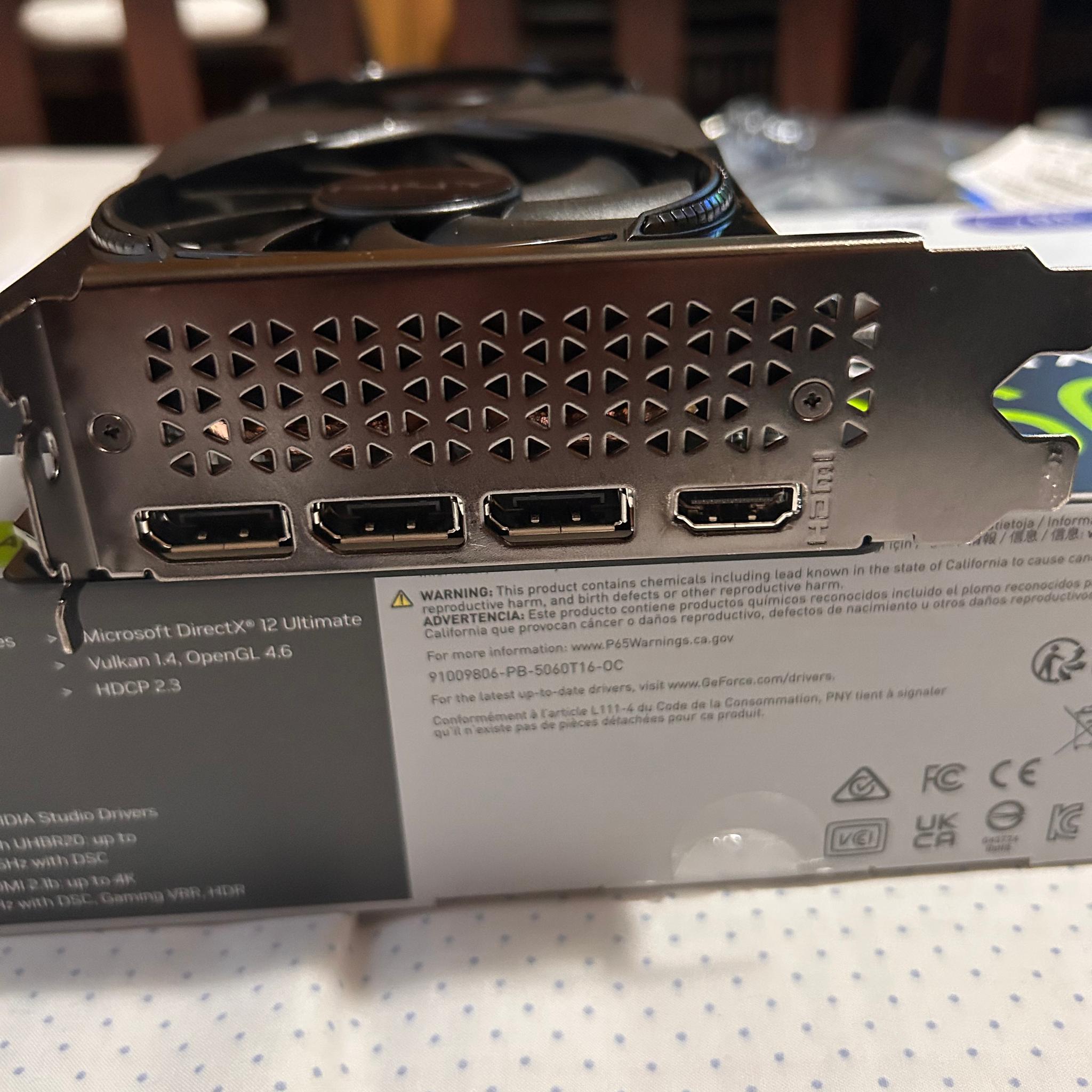PNY GeForce RTX 5060 TI Overclocked 16 GB GDDR7