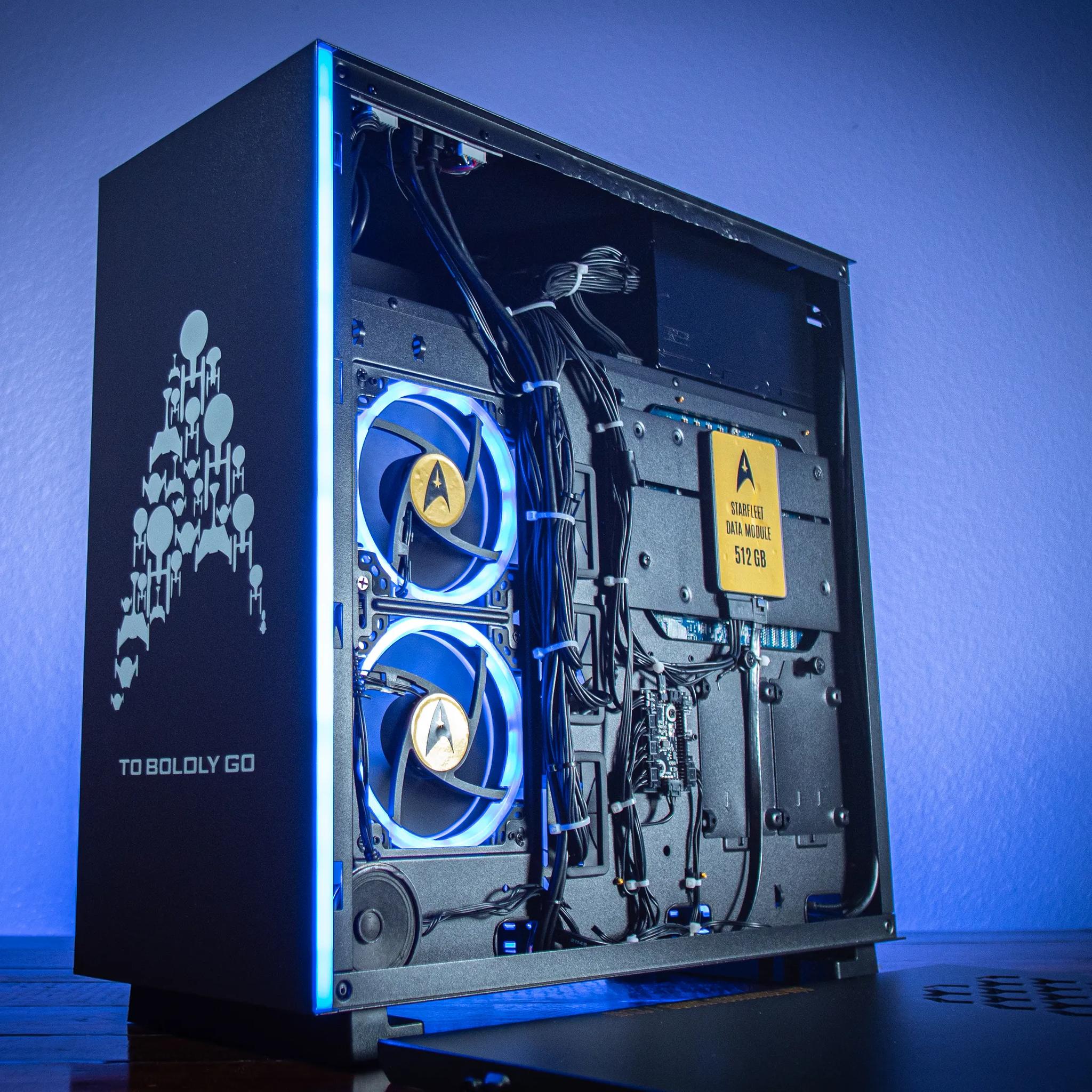Star Trek Theme Build - 6C/12T Xeon, RTX2070 Super, 16 GB, 512GB SSD, Custom RGB Case, 700W PSU