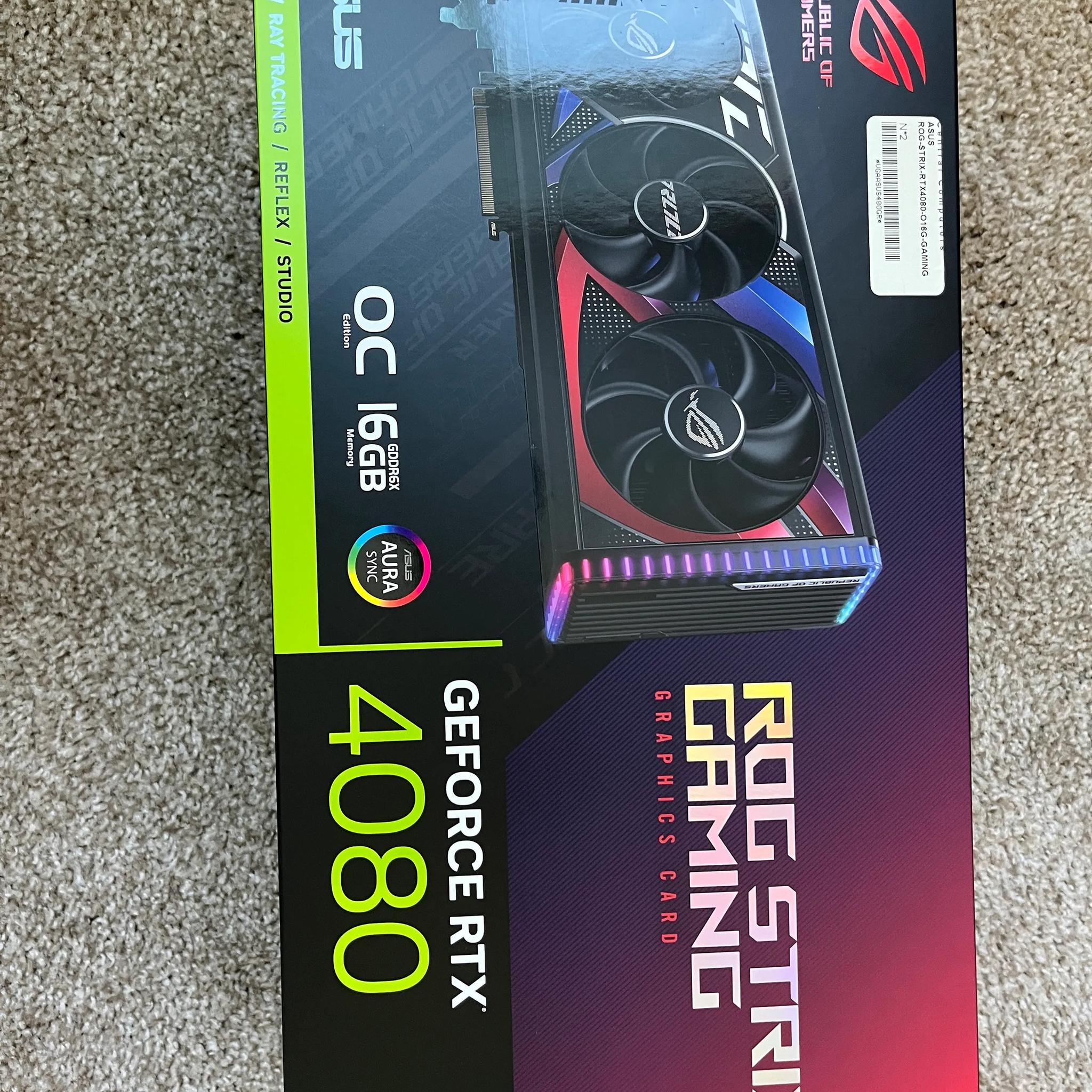 ASUS ROG Strix 4080 OC Gaming GPU – Like New - Ready to ship