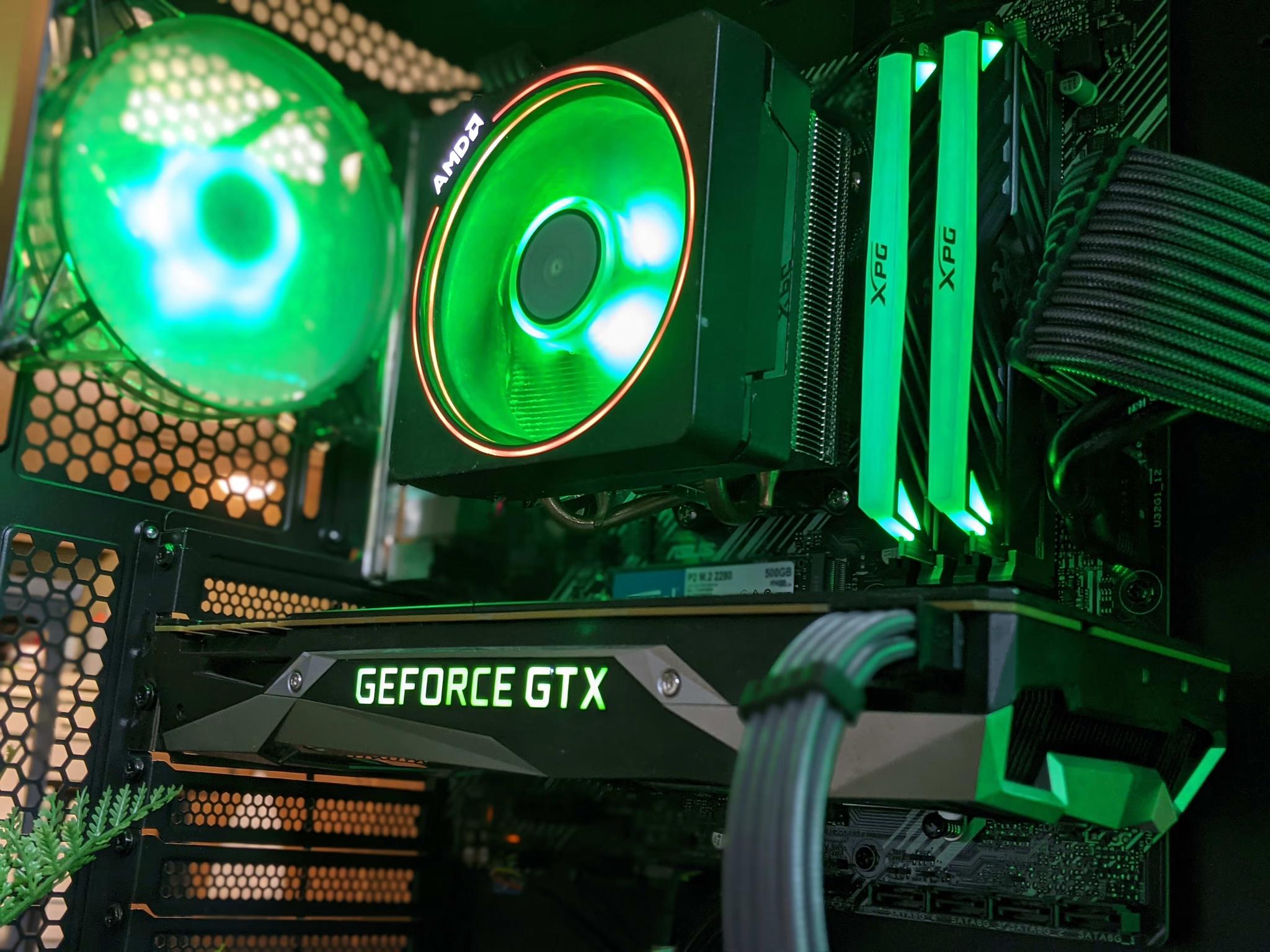 Ryzen 3300x GTX 1070ti Black Silver and RGB PC