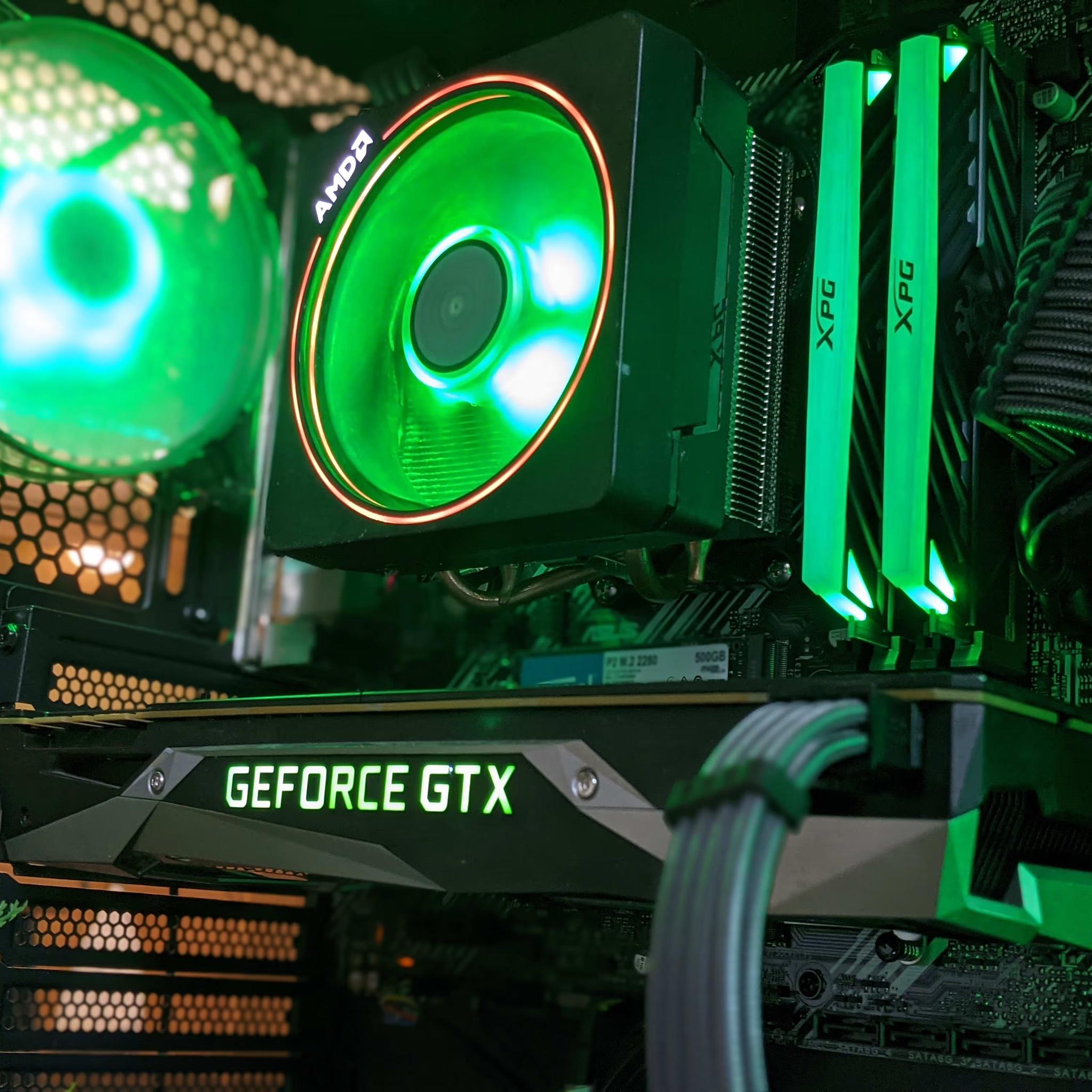 Ryzen 3300x GTX 1070ti Black Silver and RGB PC