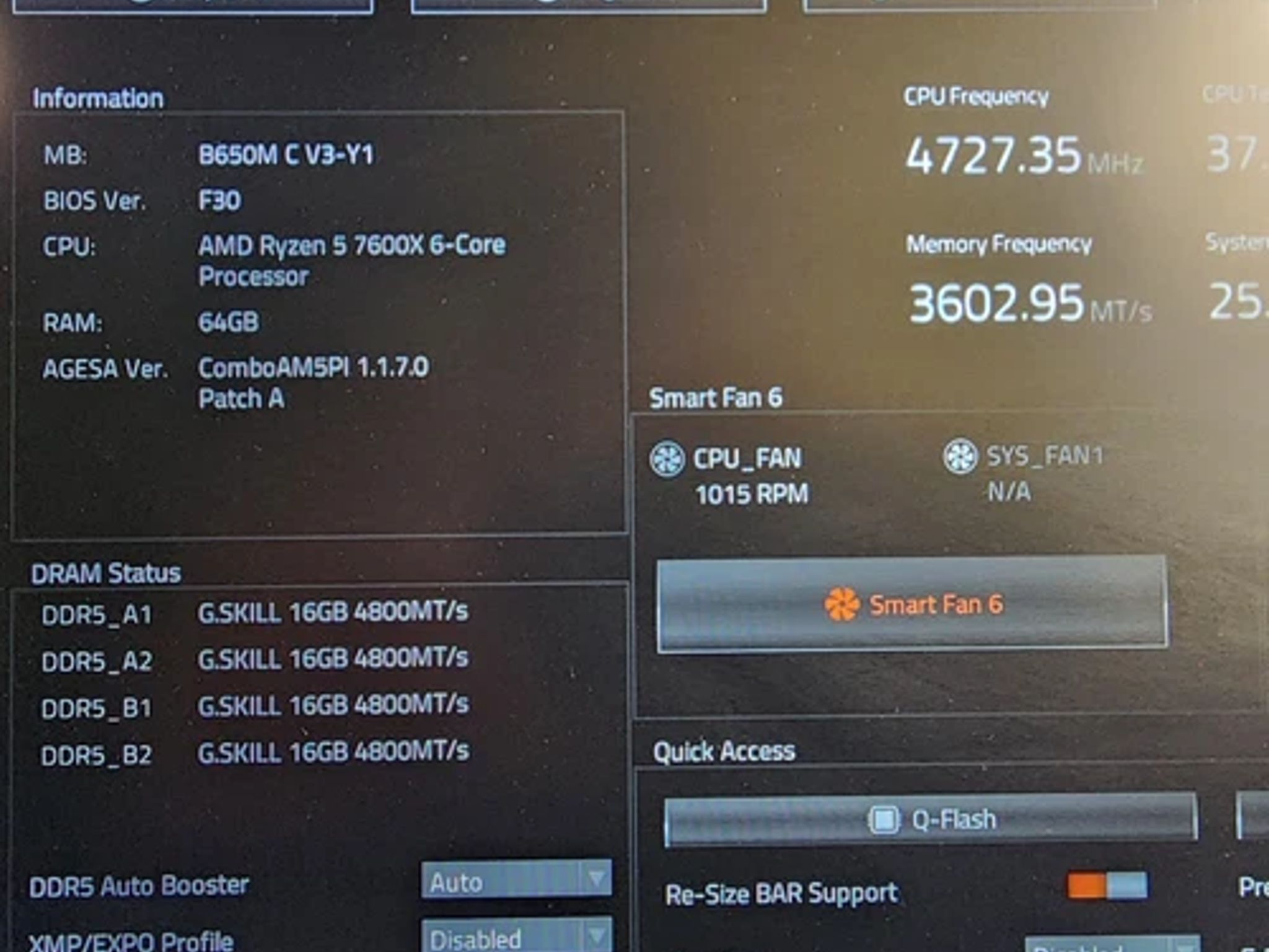 UPDATED BIOS GIGABYTE B650M C V3 WIFI AM5 DDR5 MATX MOTHERBOARD