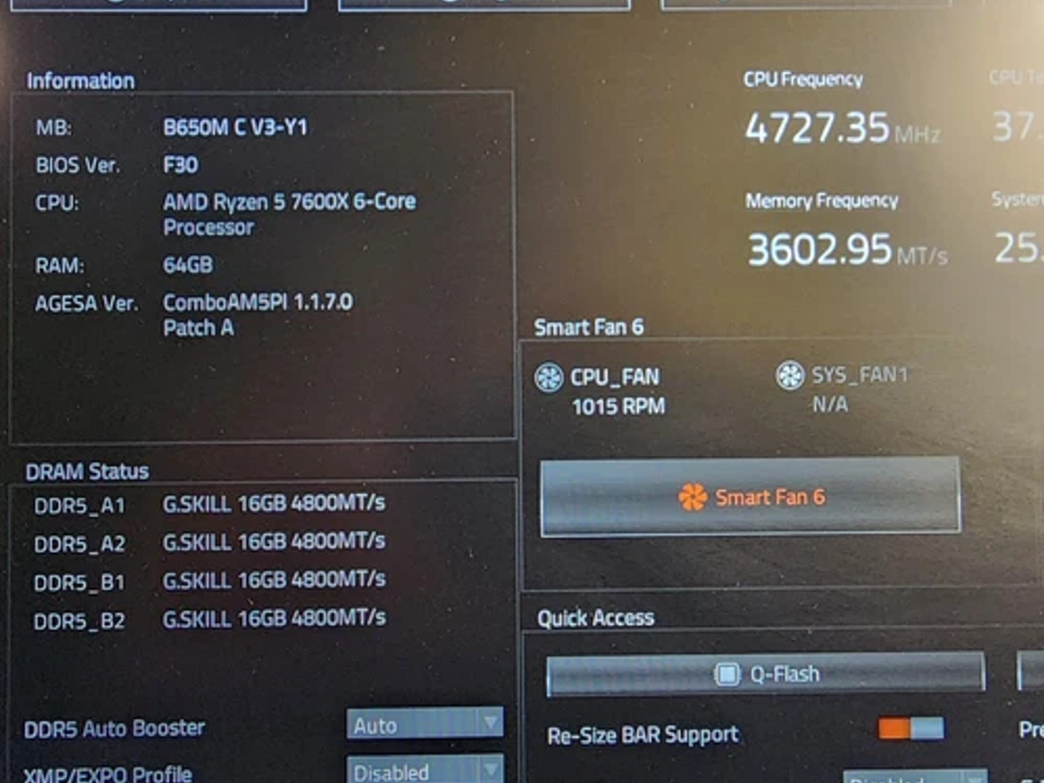 UPDATED BIOS GIGABYTE B650M C V3 WIFI AM5 DDR5 MATX MOTHERBOARD