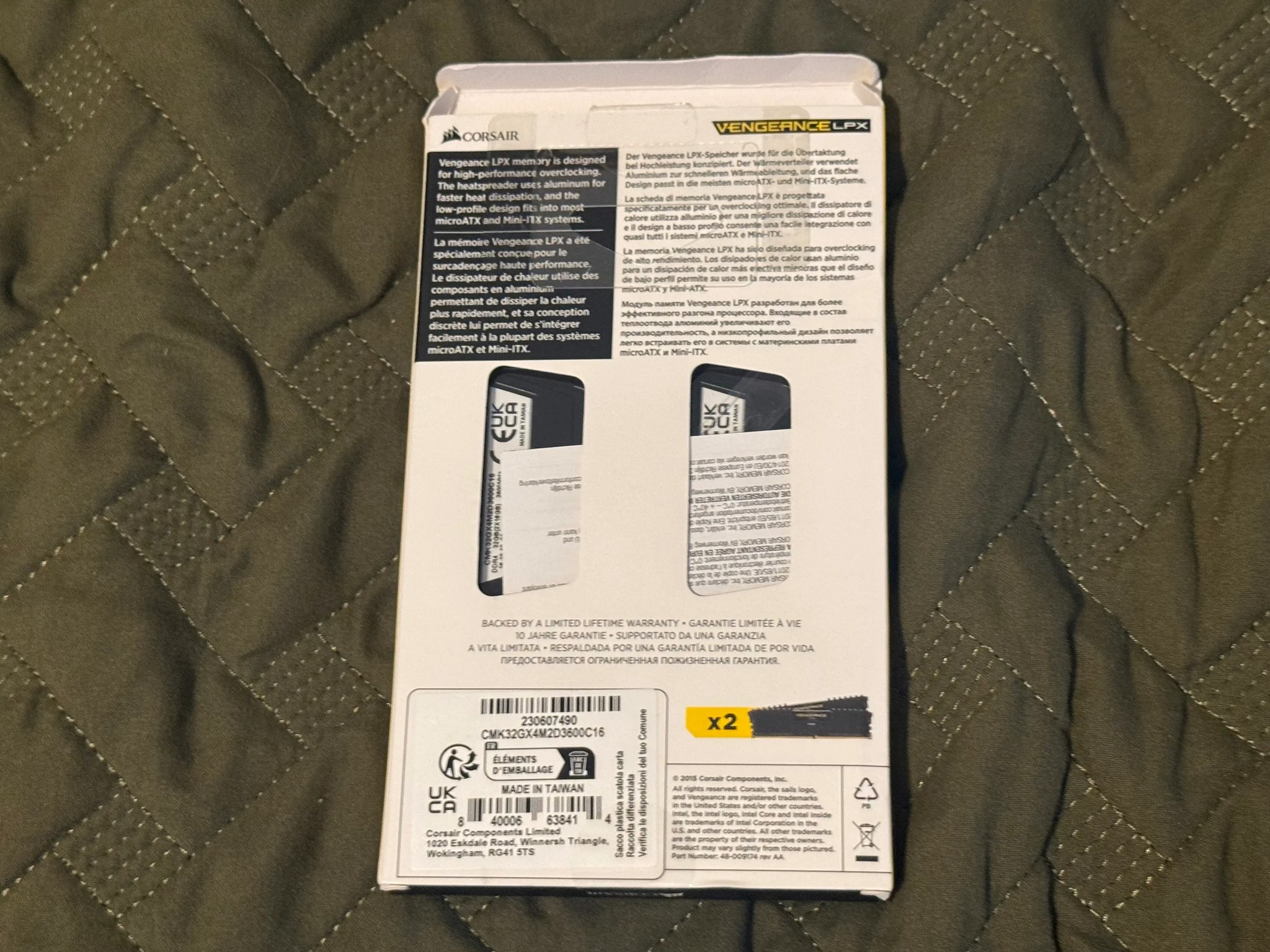 AMD Ryzen 7 5700X3D, ASRock B550M PG Riptide, Corsair 32GB 3600 CL16 DDR4