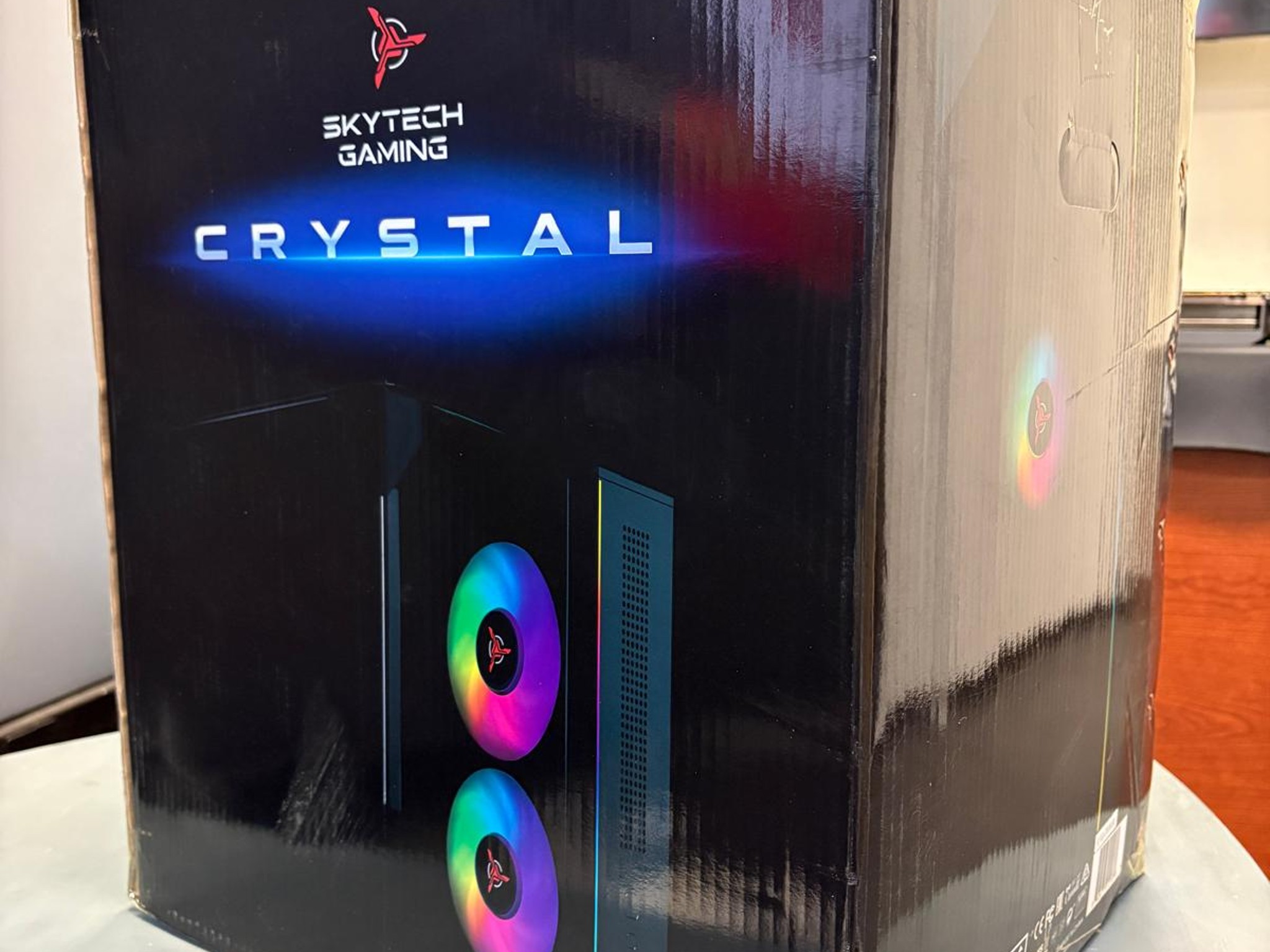 NEW – Skytech Gaming CRYSTAL Case with Gigabyte B650M C V3 DDR5 Motherboards & 650W Gold Gamdias PSU