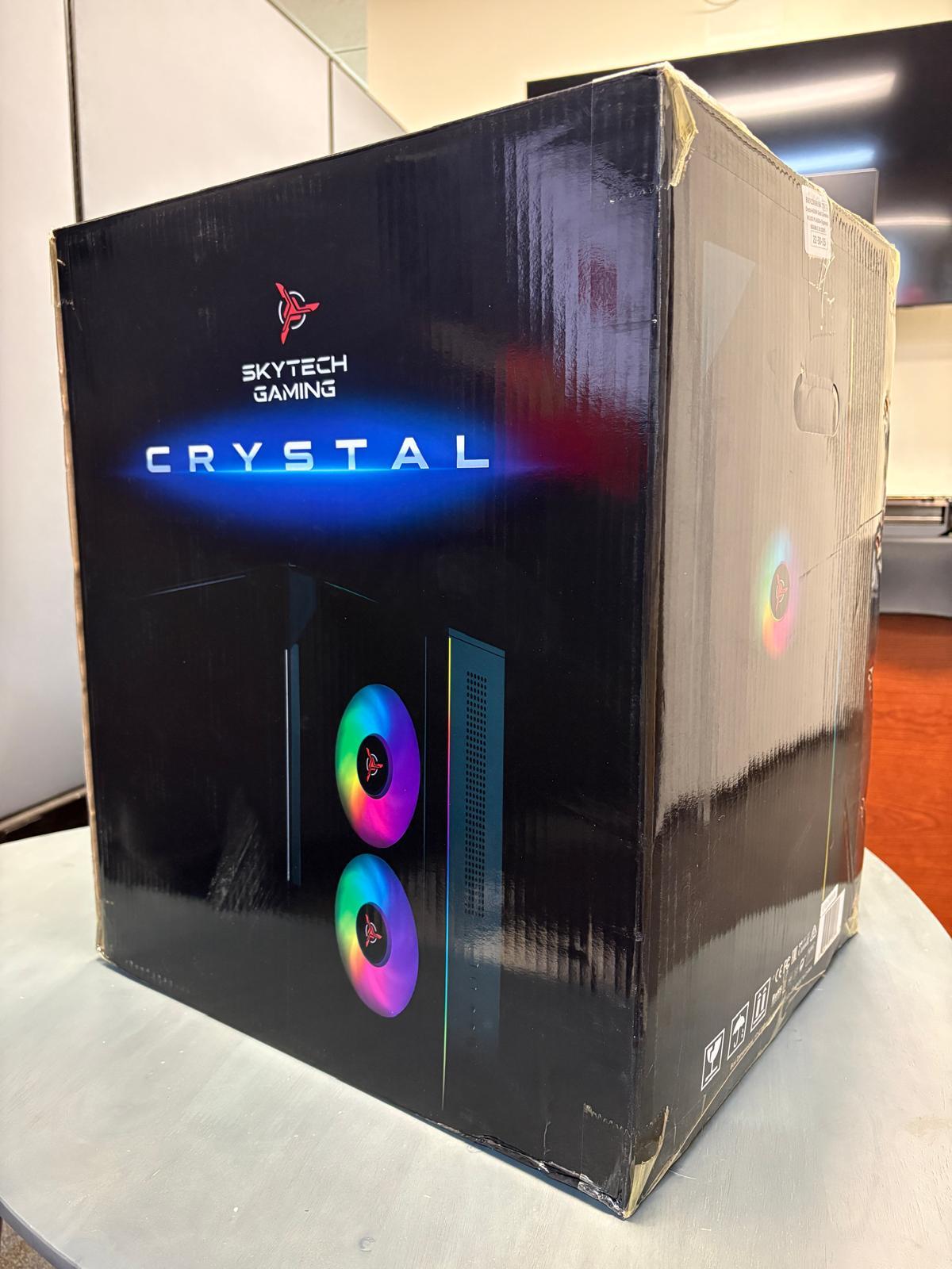 NEW – Skytech Gaming CRYSTAL Case with Gigabyte B650M C V3 DDR5 Motherboards & 650W Gold Gamdias PSU