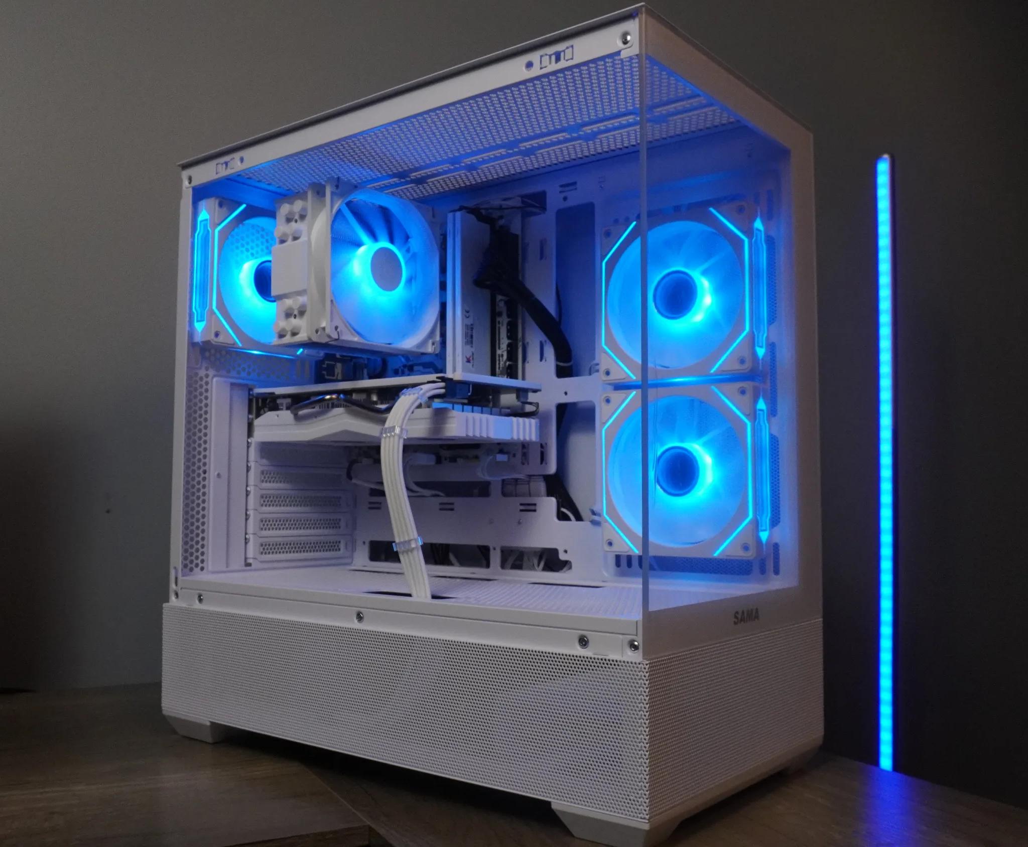 🤍ALL WHITE🤍 Starter GAMING MACHINE 🧡RX 580 2048SP 🧡 Ryzen 5 5500 | 32GB | 1TB...
