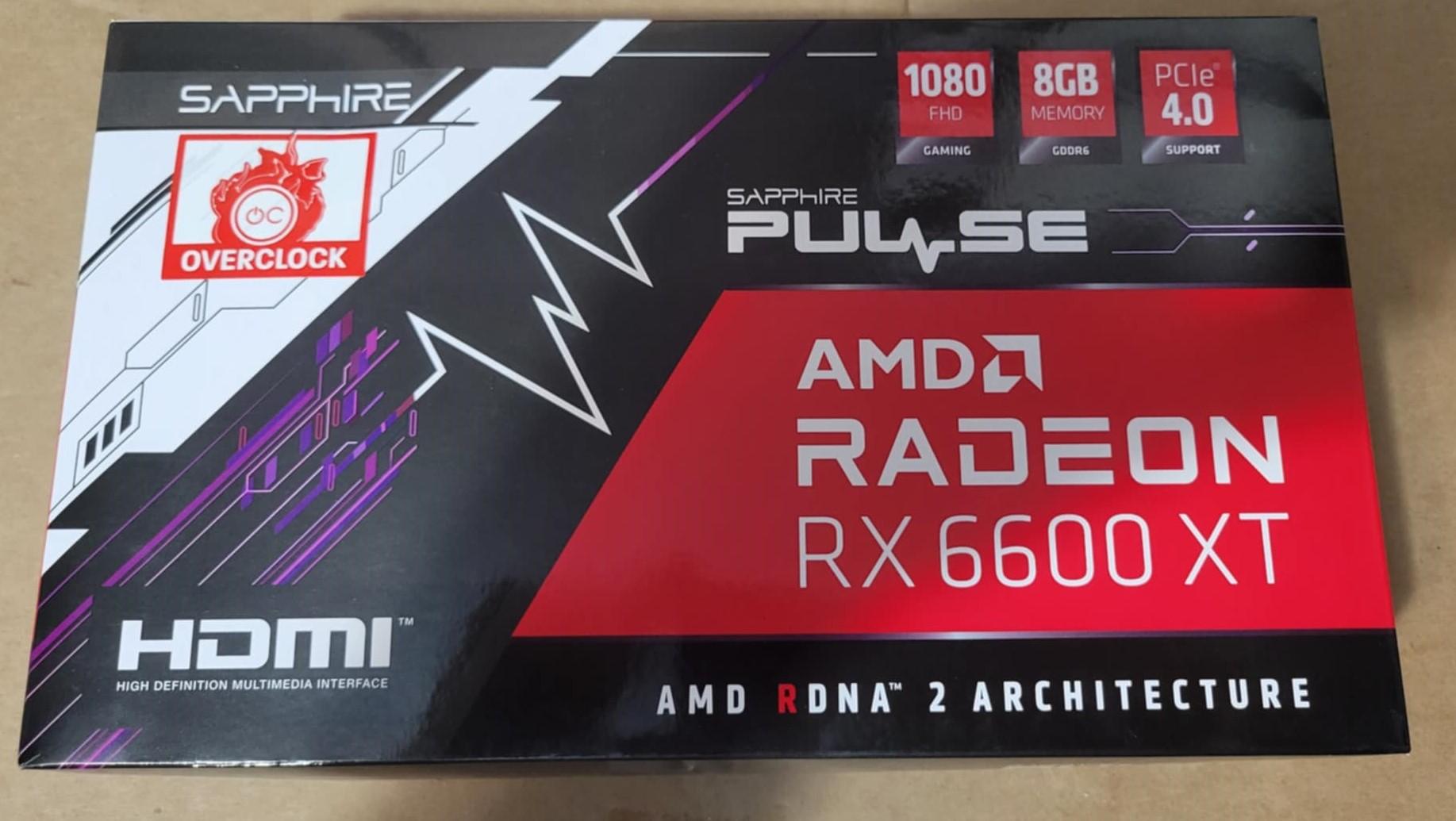 Sapphire Pulse 6600XT 8GB GPU