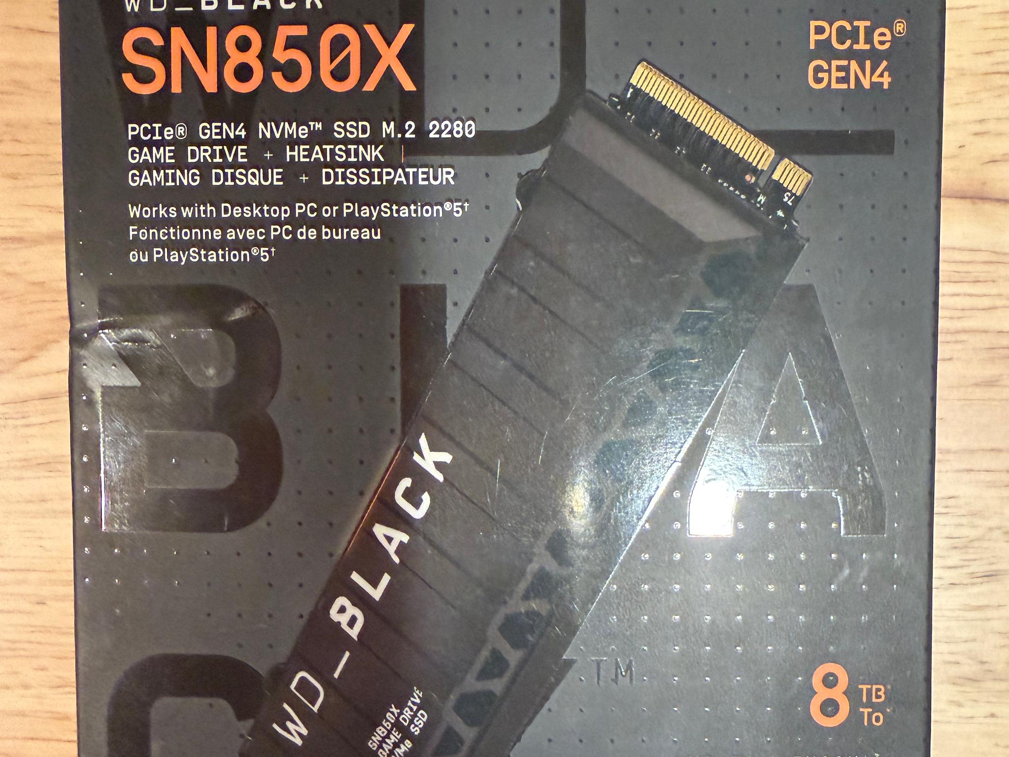 WD 8TB WD_BLACK SN850X Gaming Internal NVMe PCIe 4.0 SSD with Heatsink