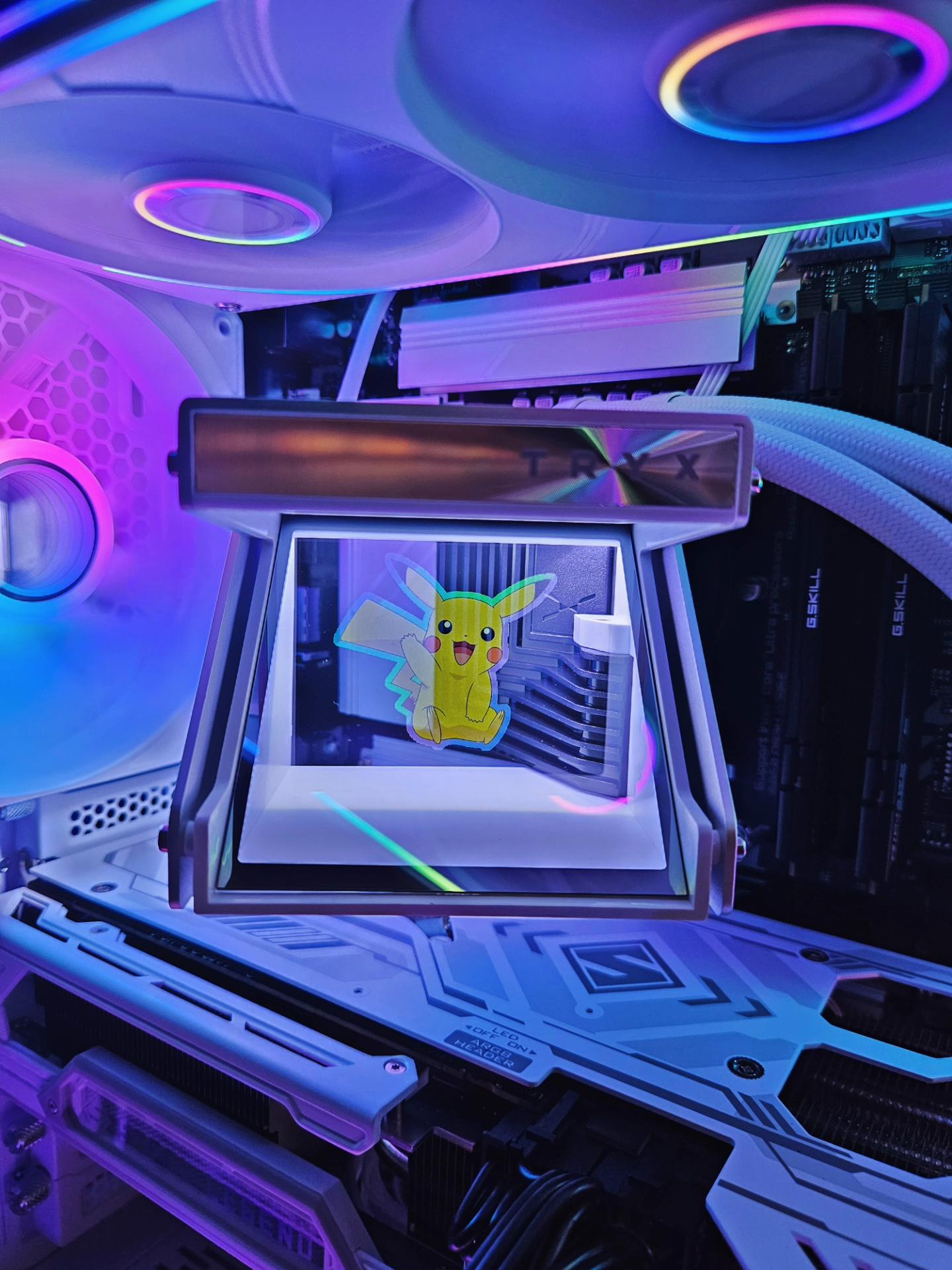 White Gaming PC • RX 9070 XT • Intel Core Ultra 7 265K • 32GB DDR5 • 1TB M.2 • TRYX Holo 360MM