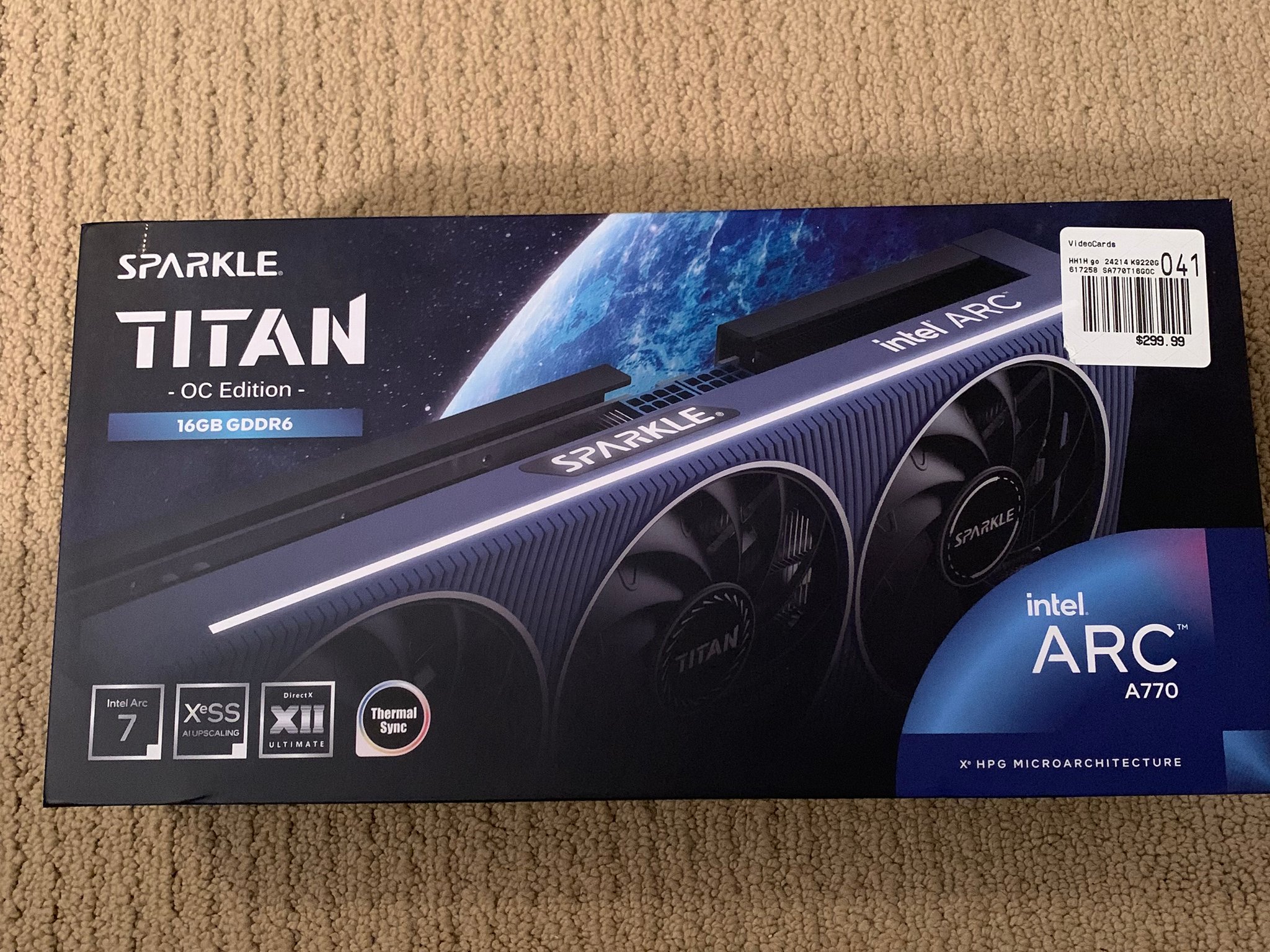 NEW INTEL ARC A770 16GB SPARKLE TITAN OC EDITION 1440p GAMING GRAPHICS CARD
