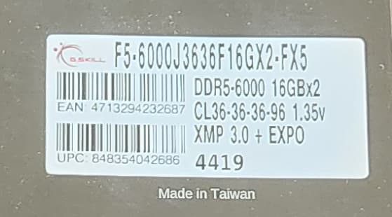 G.Skill Flare X5 DDR5 CL36 32GB
