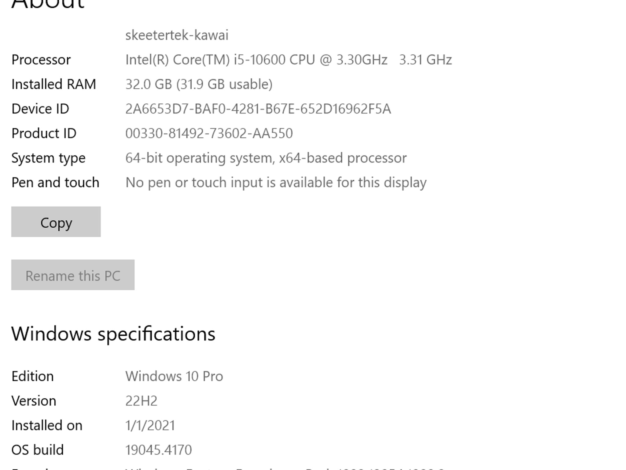 Kawai desu! RTX 3060 TI, Core i5 10600, 32 Gb DDR4, B560i MB, 1.25Tb SSDs, WiFi, Bluetooth, 750W!