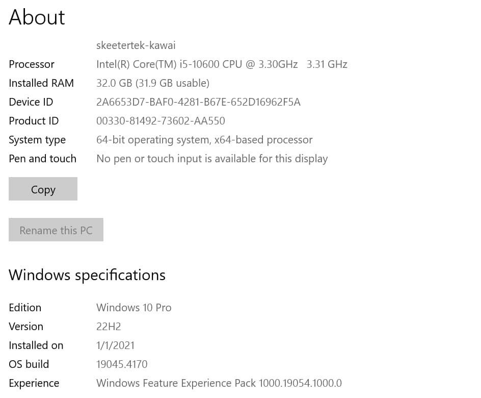 Kawai desu! RTX 3060 TI, Core i5 10600, 32 Gb DDR4, B560i MB, 1.25Tb SSDs, WiFi, Bluetooth, 750W!