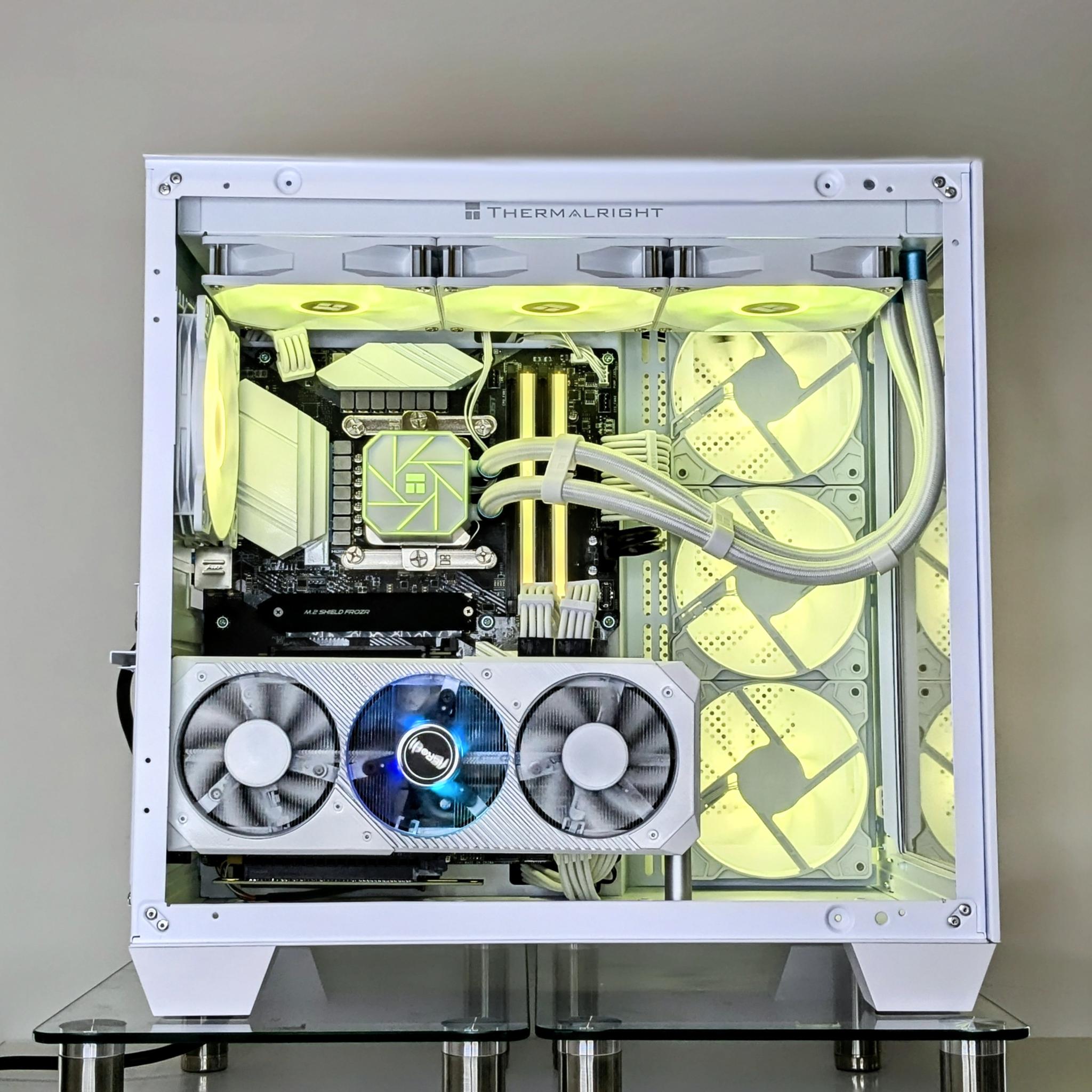 🤍 Liquid Cooled💧⚪️I5-10th GEN/Z490-A PRO🚀⚪️RX 5700XT⚪️1TB NVMe⚪️16GB RAM⚪️Windows 11 Pro