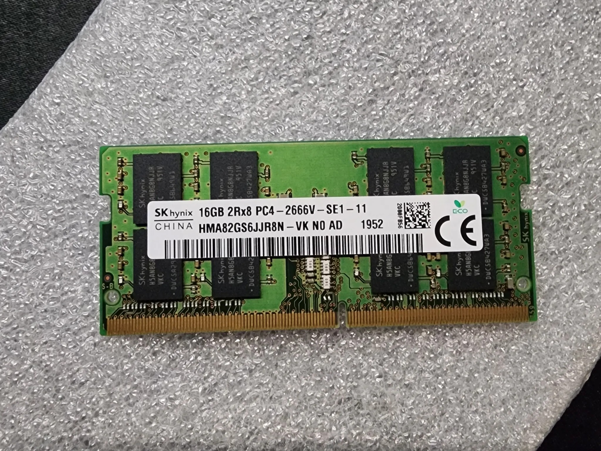 SK HYNIX 16GB 2Rx8 DDR4 SO-DIMM 2666MHZ