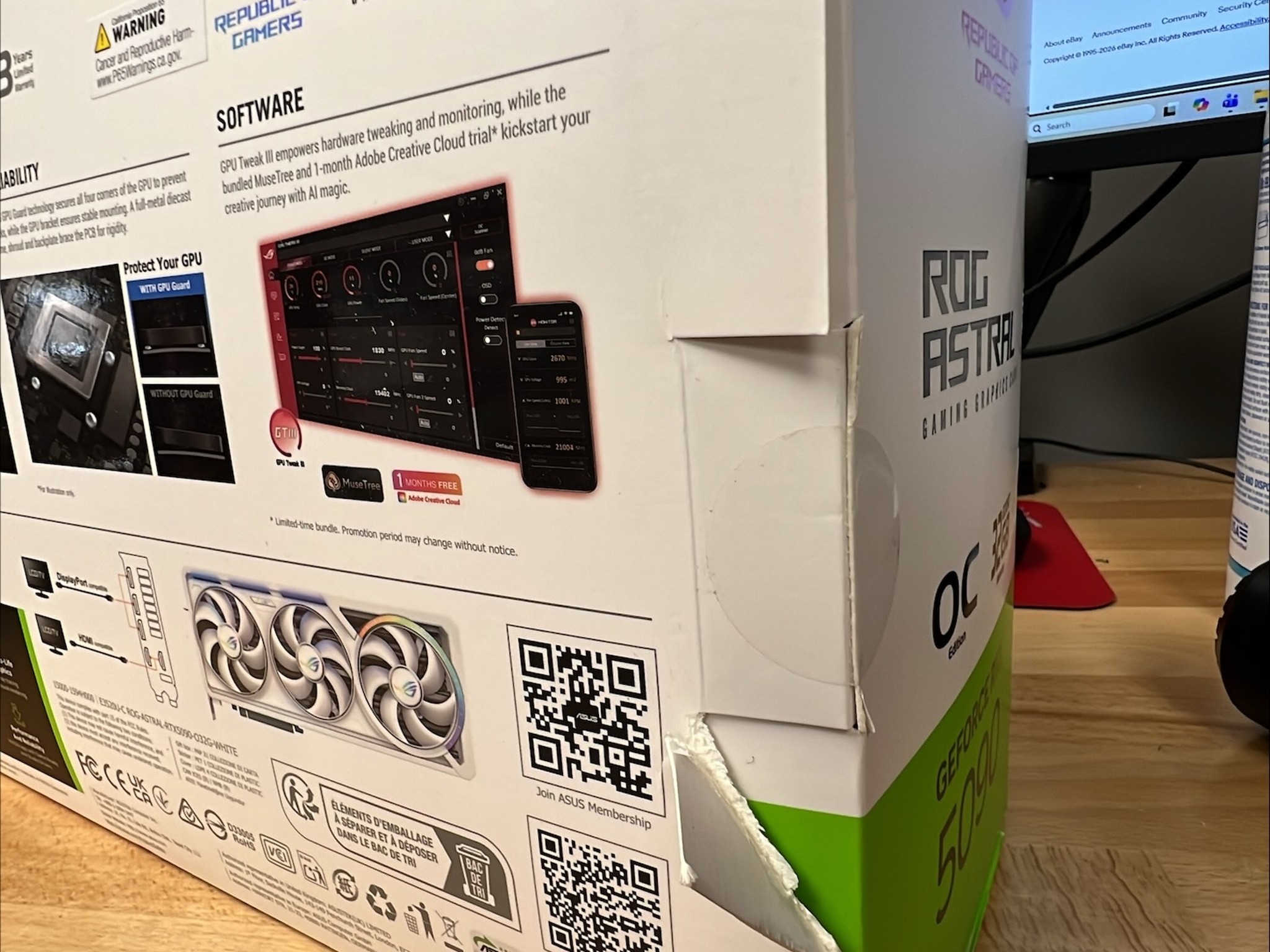 ASUS ROG Astral GeForce RTX 5090 32GB GDDR7 OC White Edition