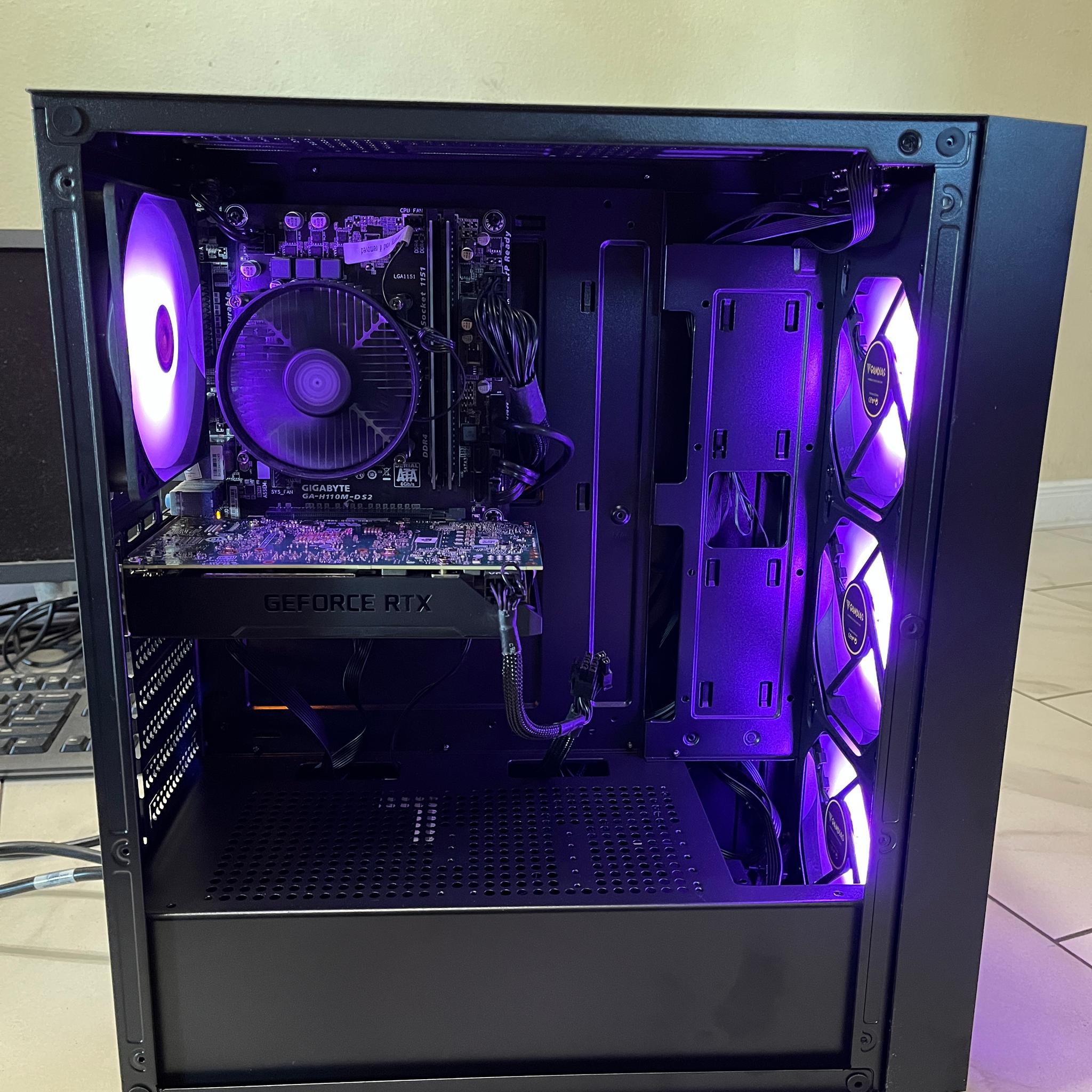 🖥️🔥NVIDIA RTX 2060 Super, Intel i5-7500, 16GB RAM, 870 GB Storage, High Performance RGB Gaming PC