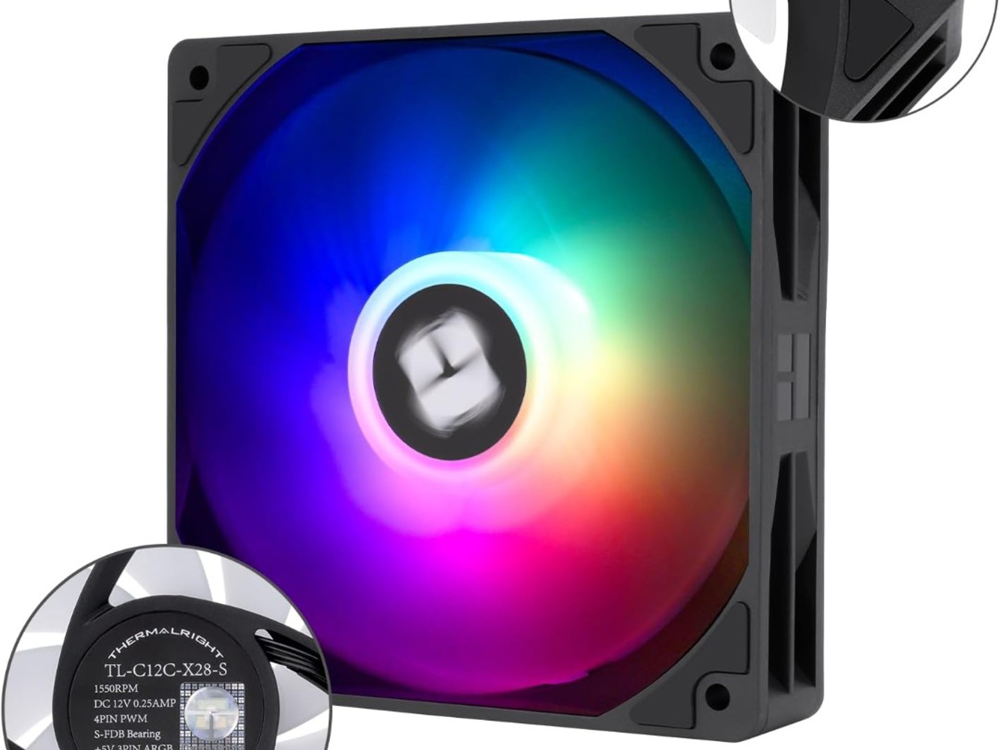 Thermalright CPU Air Fans Black Frame With RGB Blades (3)