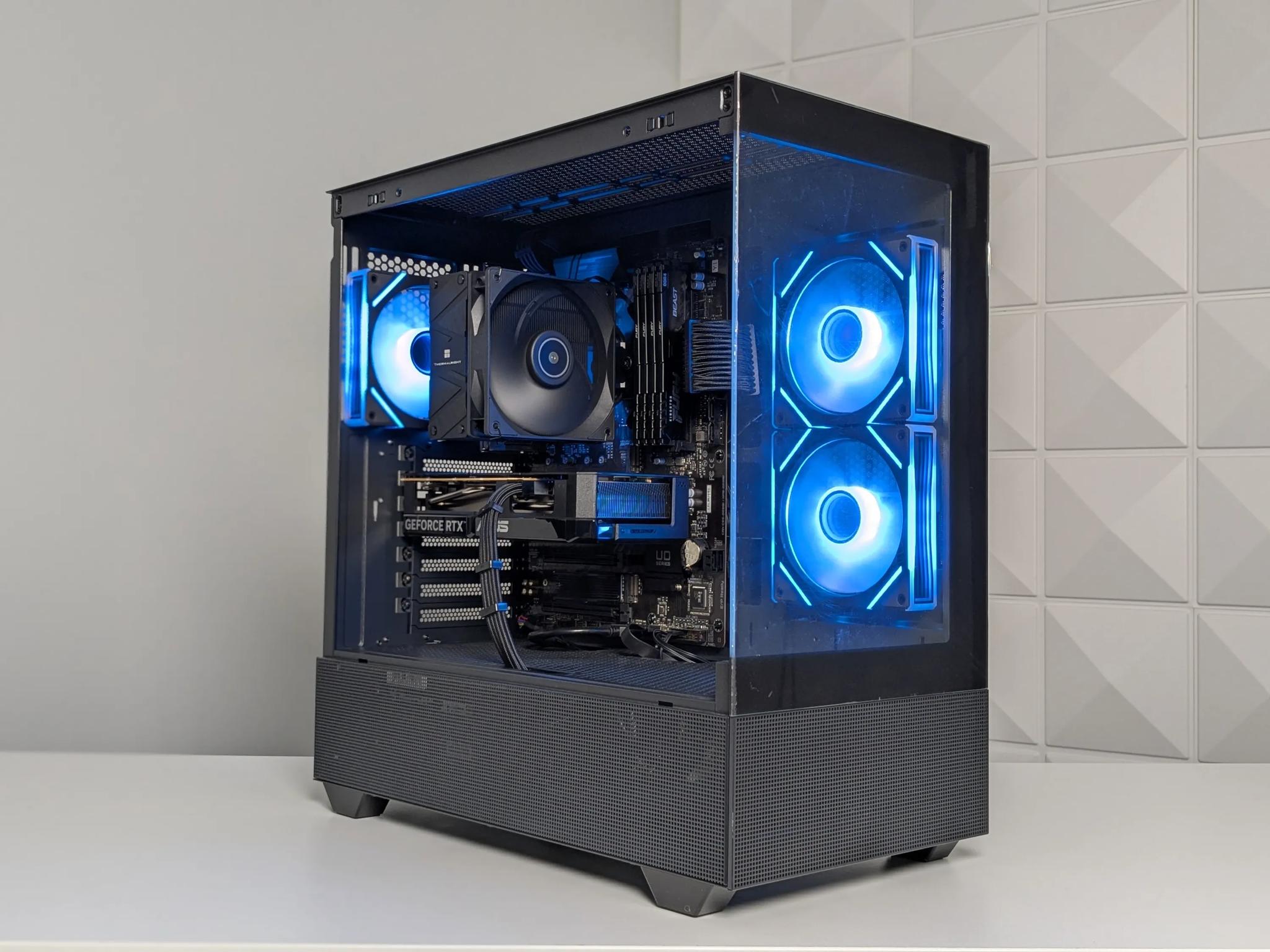 Black RGB Gaming PC - Ryzen 5 5500 - RTX 5060