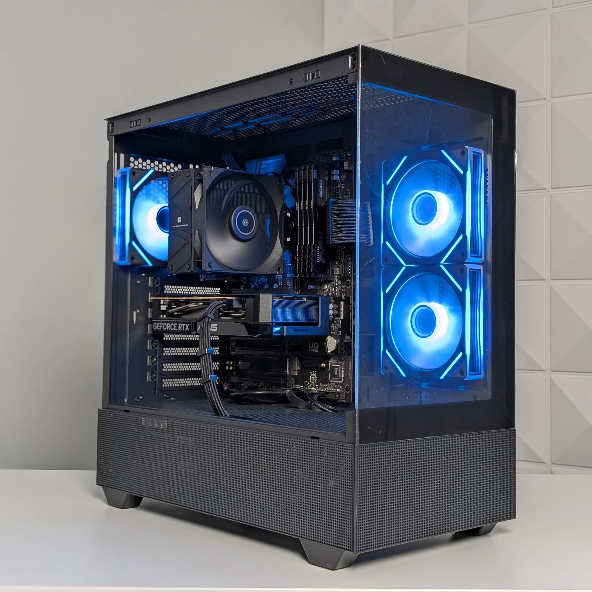 Black RGB Gaming PC - Ryzen 5 5500 - RTX 5060