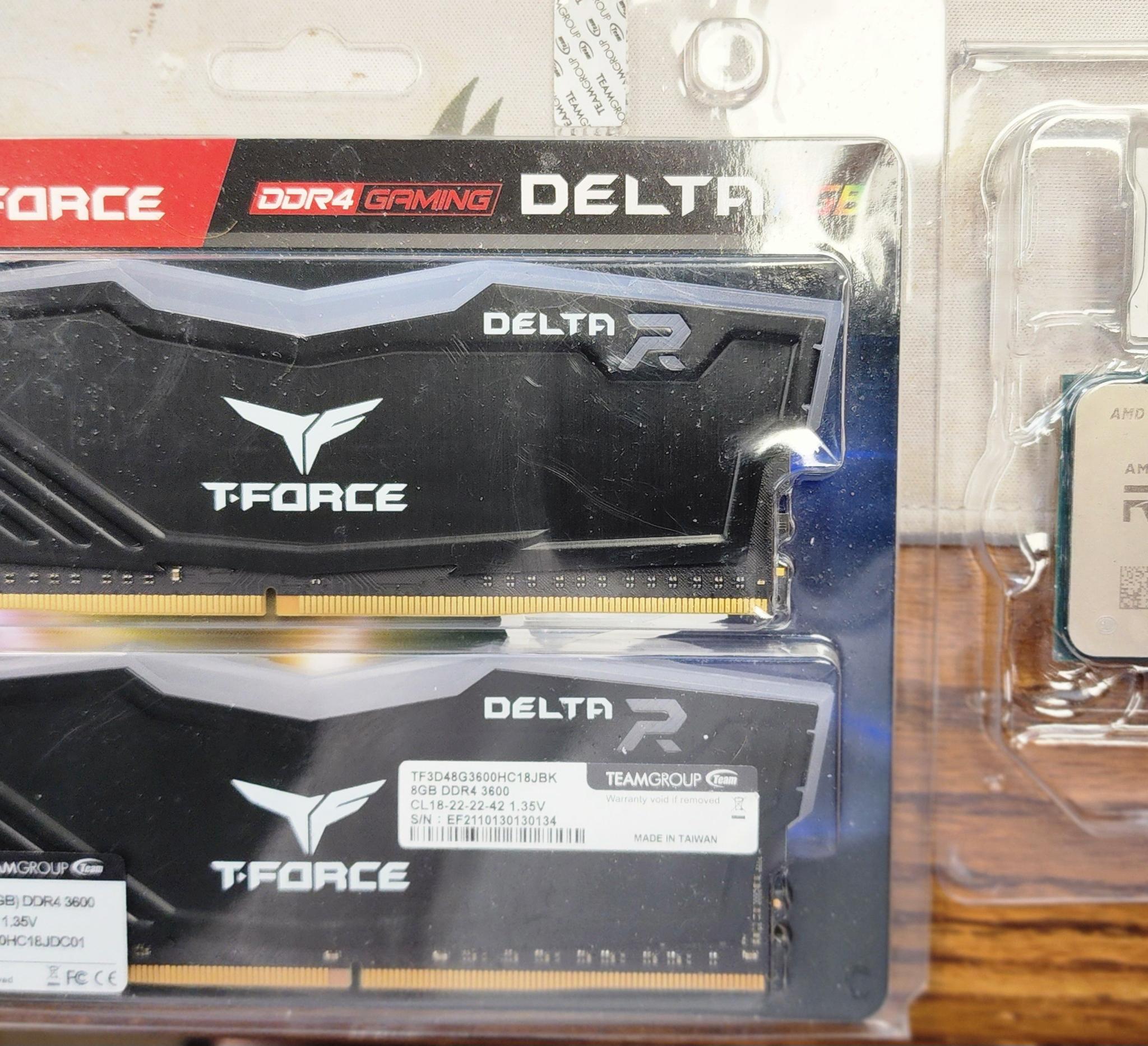 AMD Ryzen 7 3700x, T-Force DDR4 16 GB RGB 3600 CL18, CPU Ram Bundle