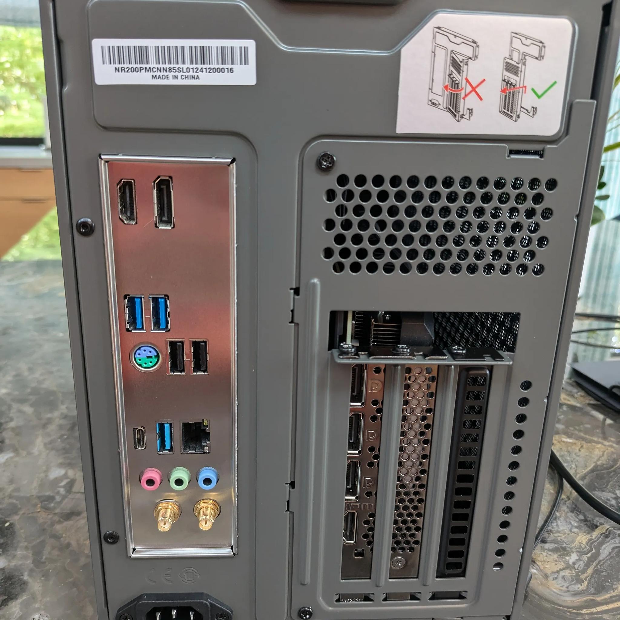 Gaming Desktop PC NR200P AMD Ryzen 5700X3D RTX 4070 32GB RAM 2TB SSD
