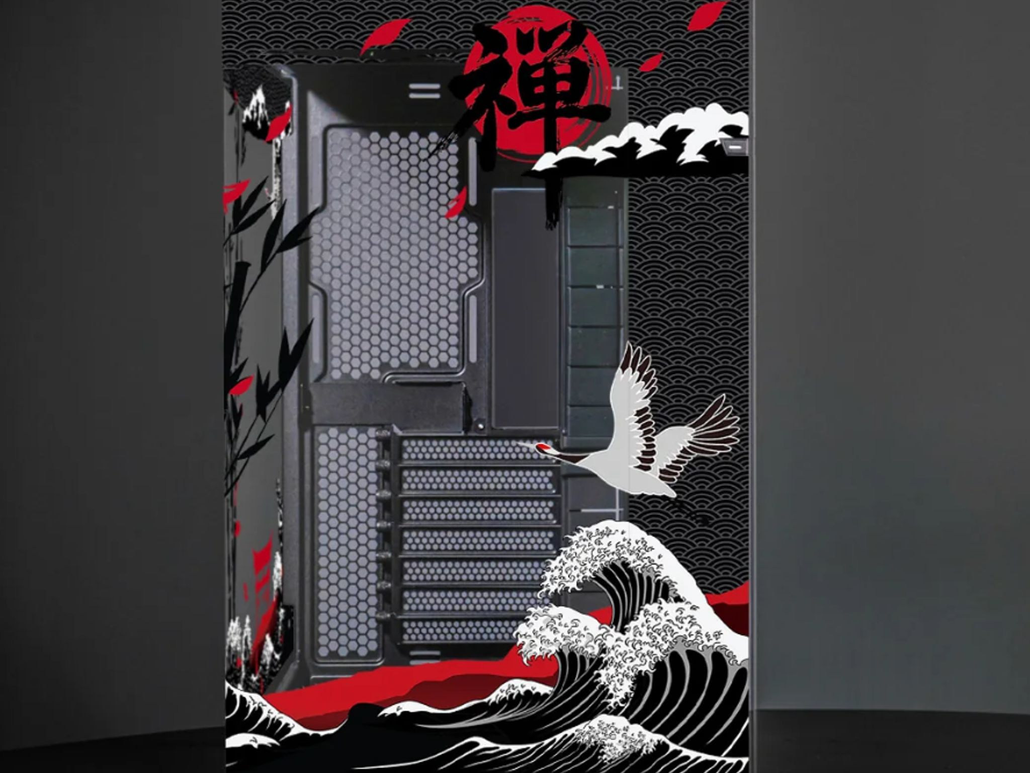 Starforge Clouded Gates Lian Li O11D Evo RGB Samurai Black / Red Computer Case