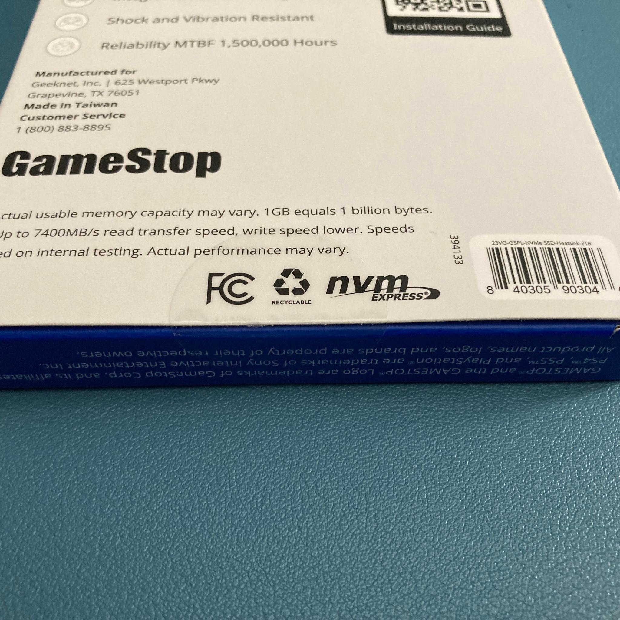 2TB NVMe M.2 PCIe Gen 4x4 7400 MB/s Read Speed SSD with Heatsink for PC or PS5