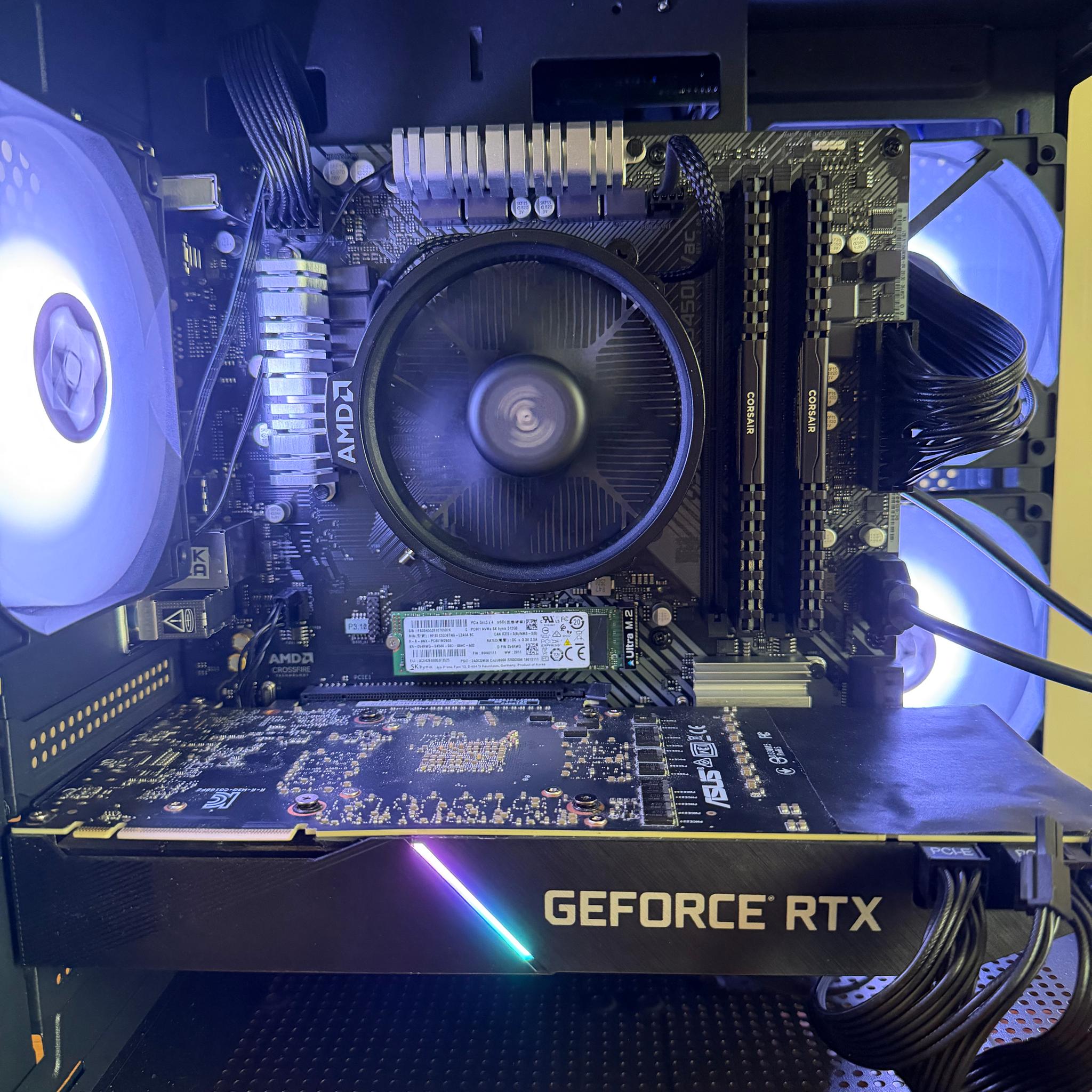 Black Gaming PC RTX 2070 Super | Ryzen 5 | RGB | Ready to Play